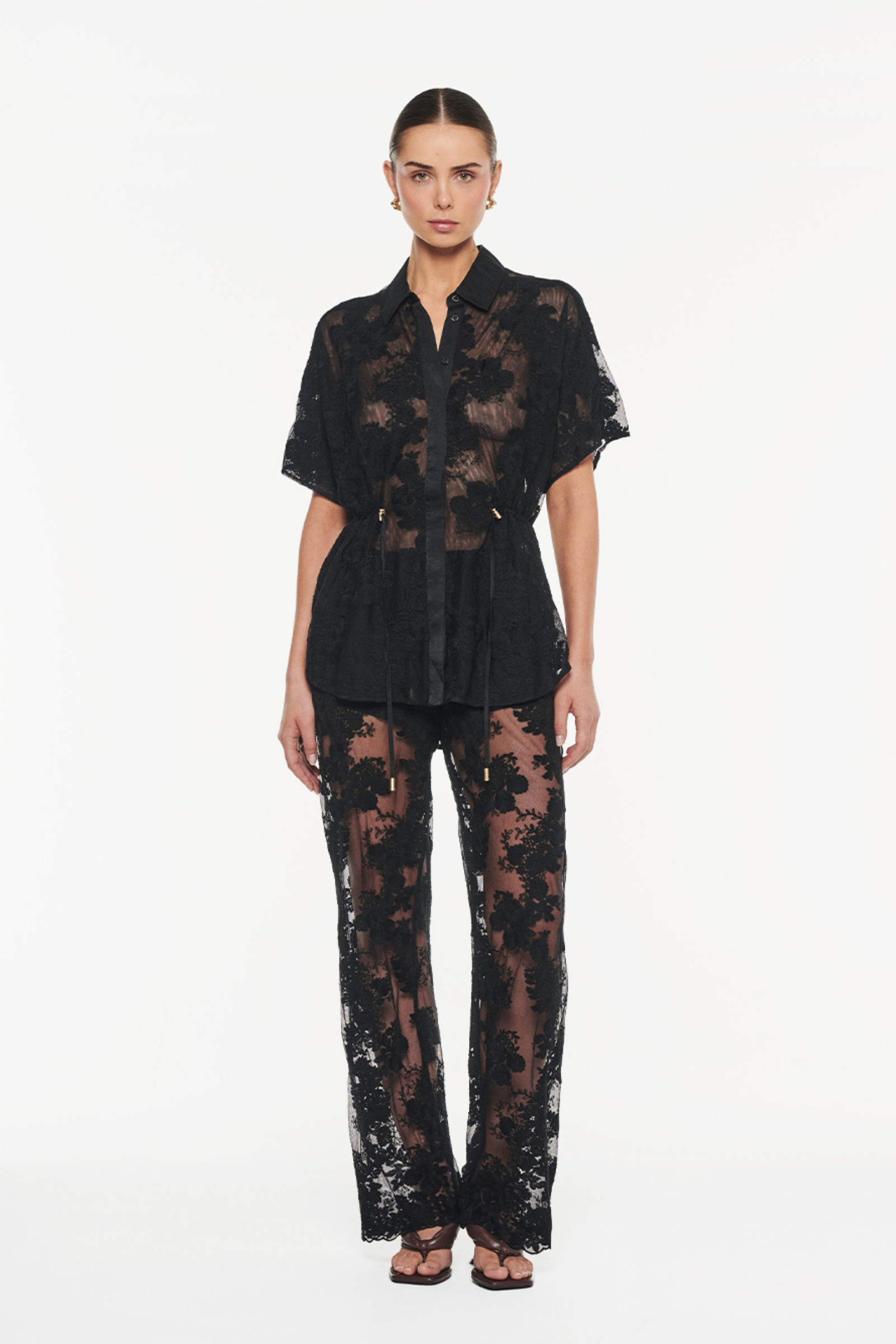 Jaxon Lace Shirt - Black