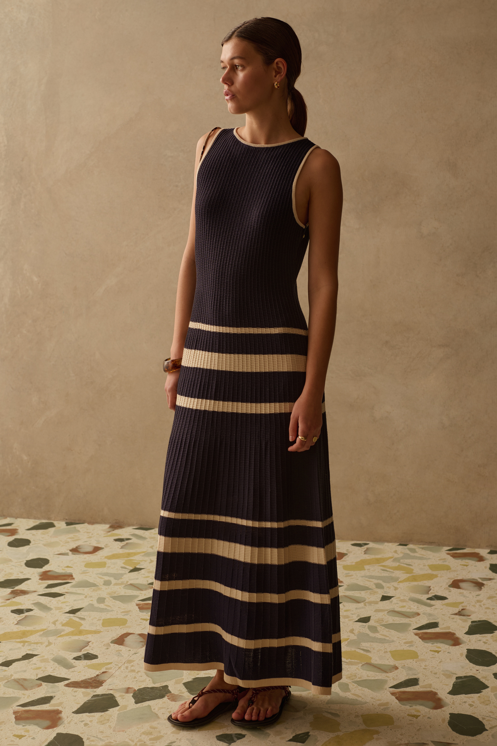 Tavira Knit Dress - Caribbean Blue