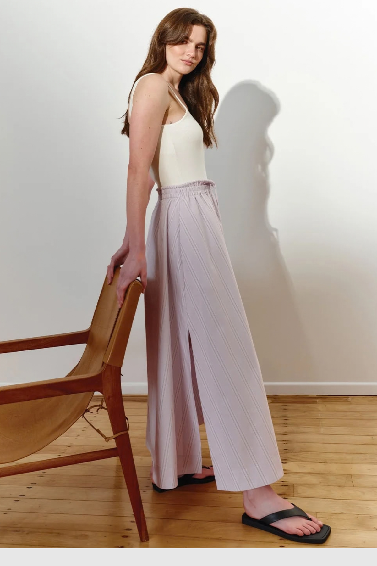 Lyle Skirt - Lavender Stripe
