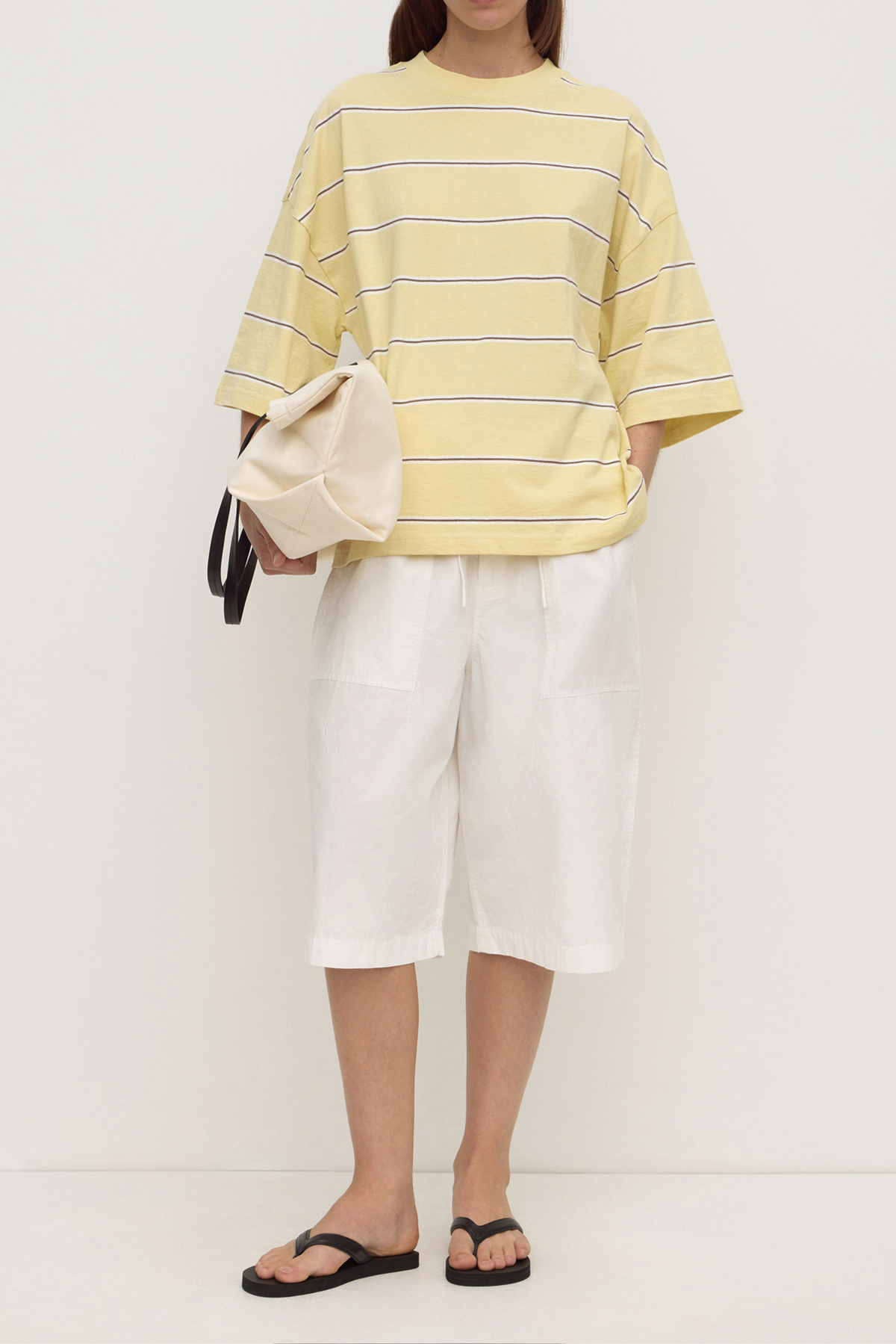 Nora Cotton Oversized Tee - Rind Stripe