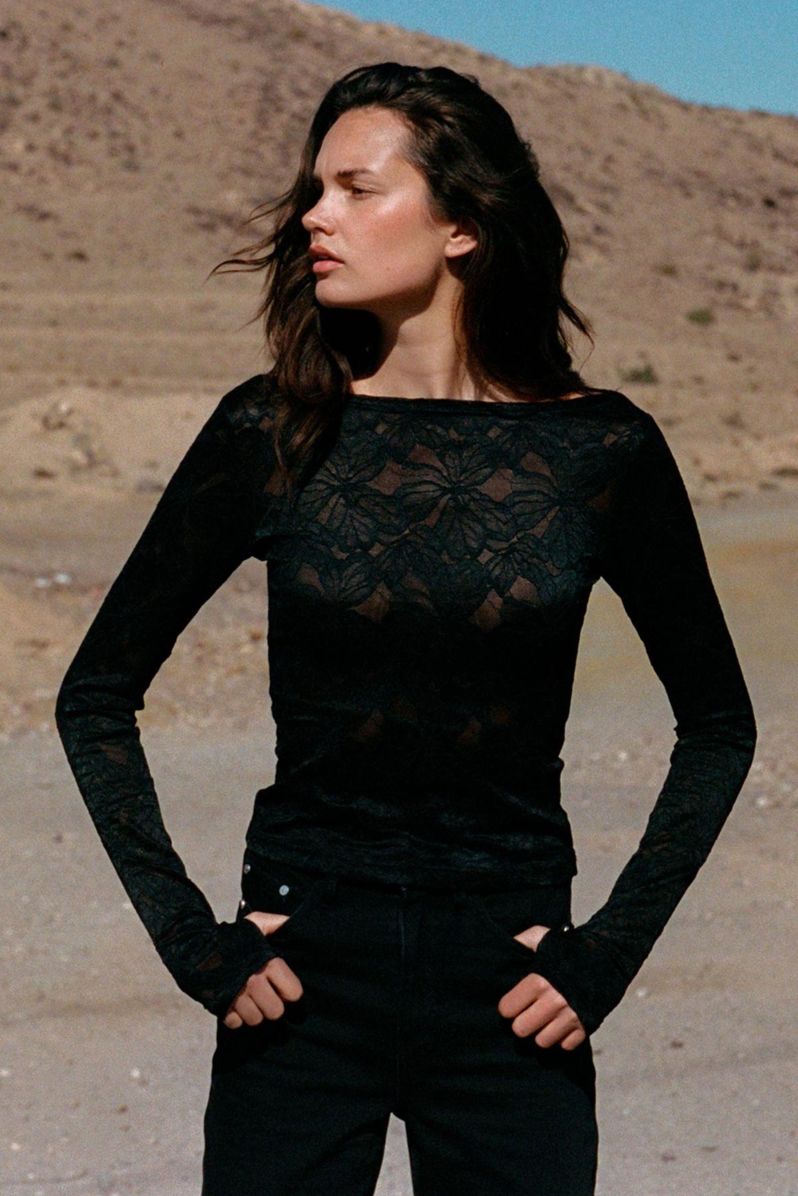 Samantha Lace Top - Black