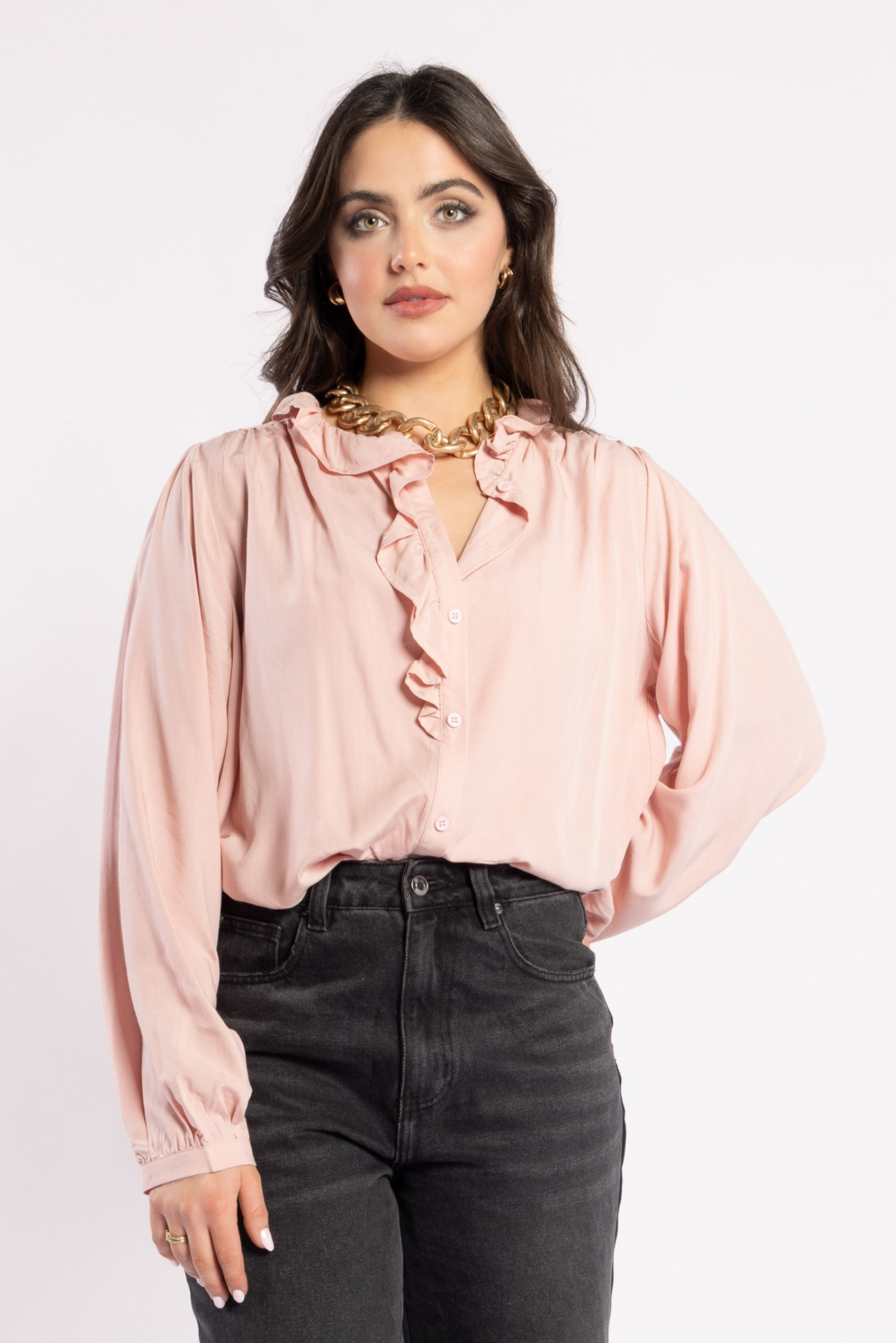 C'est La Vive Blouse - Dusky Pink