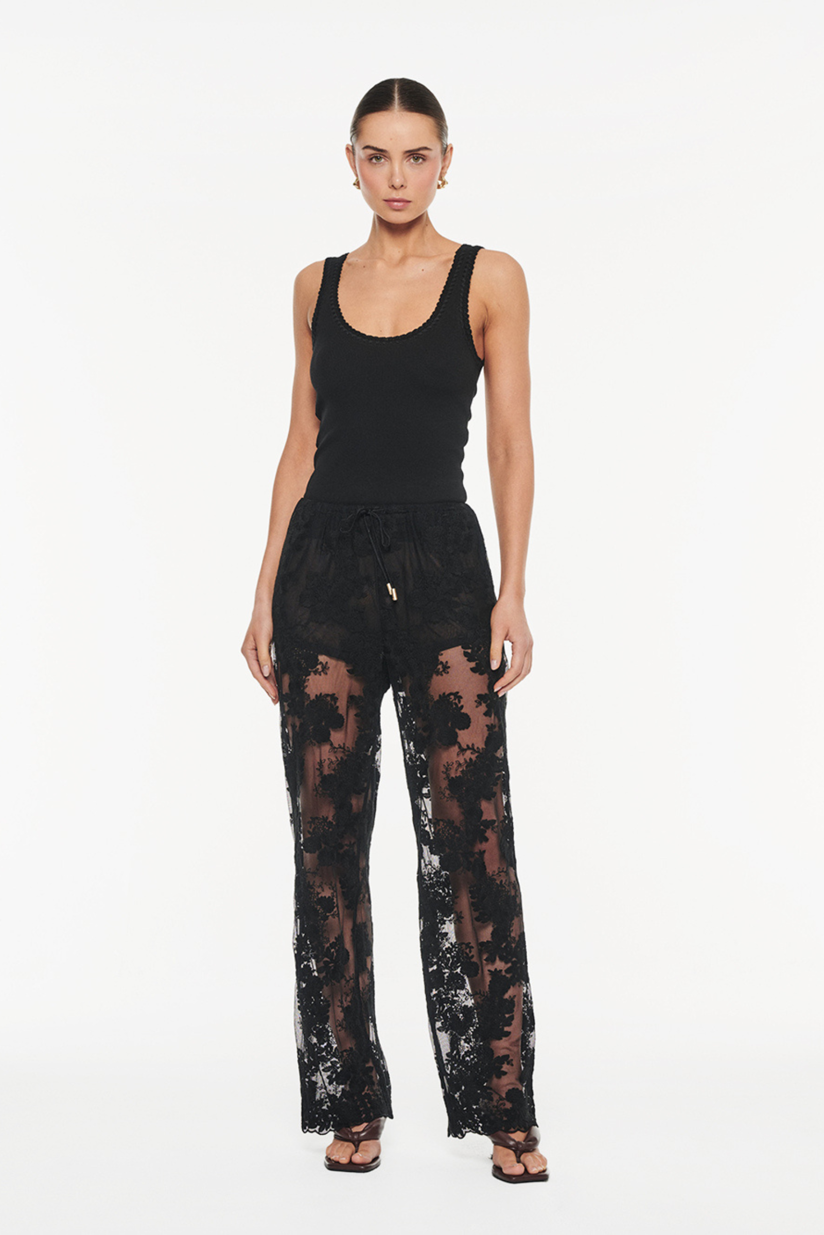 Jaxon Lace Pants - Black