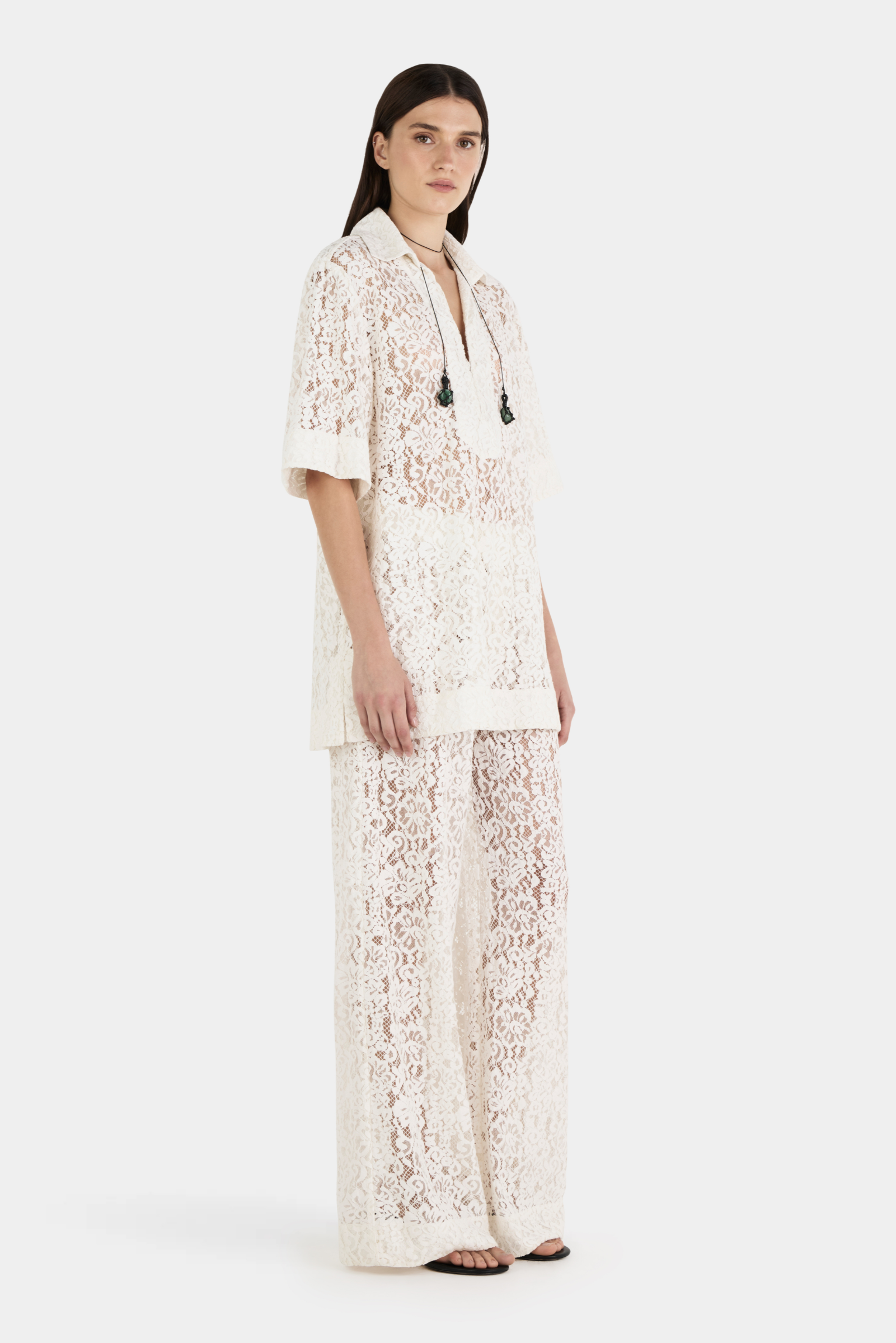 Ember Lace Pants - Ivory