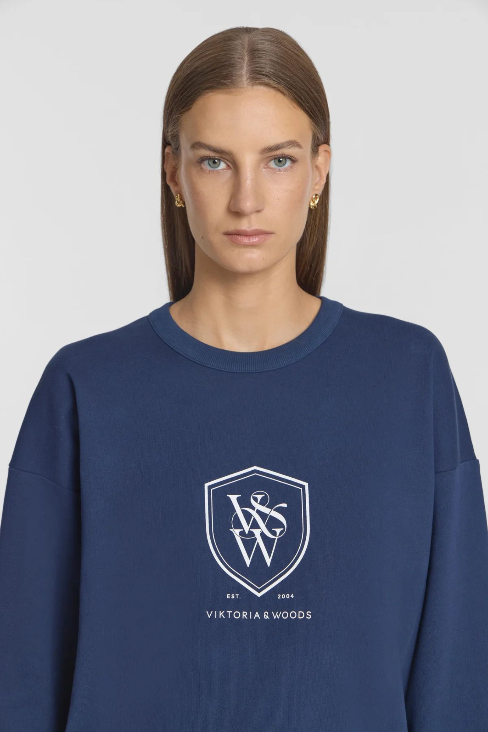 V&W Crest Sweatshirt - Navy
