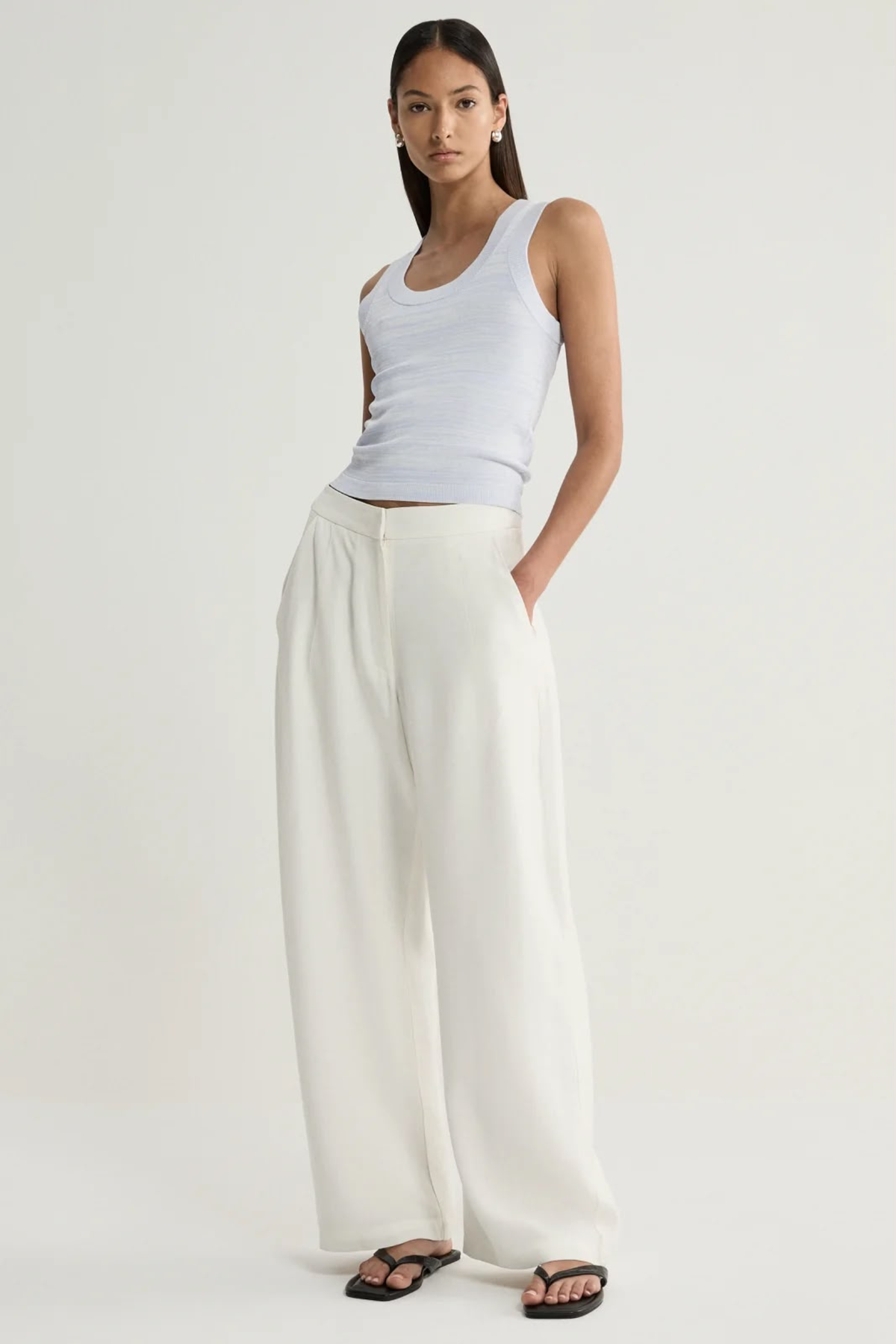 Celia Knit Top - Blue Marle