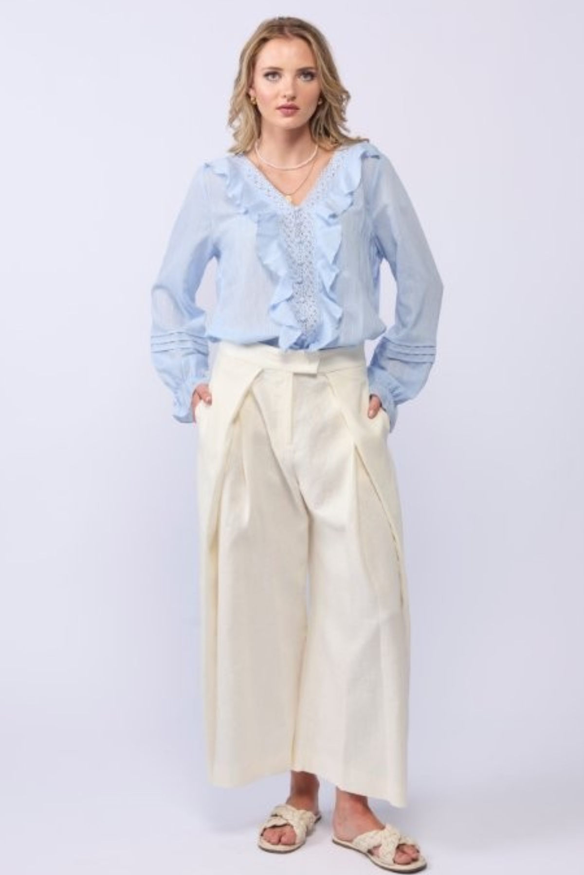 Amelia Blouse - Soft Blue