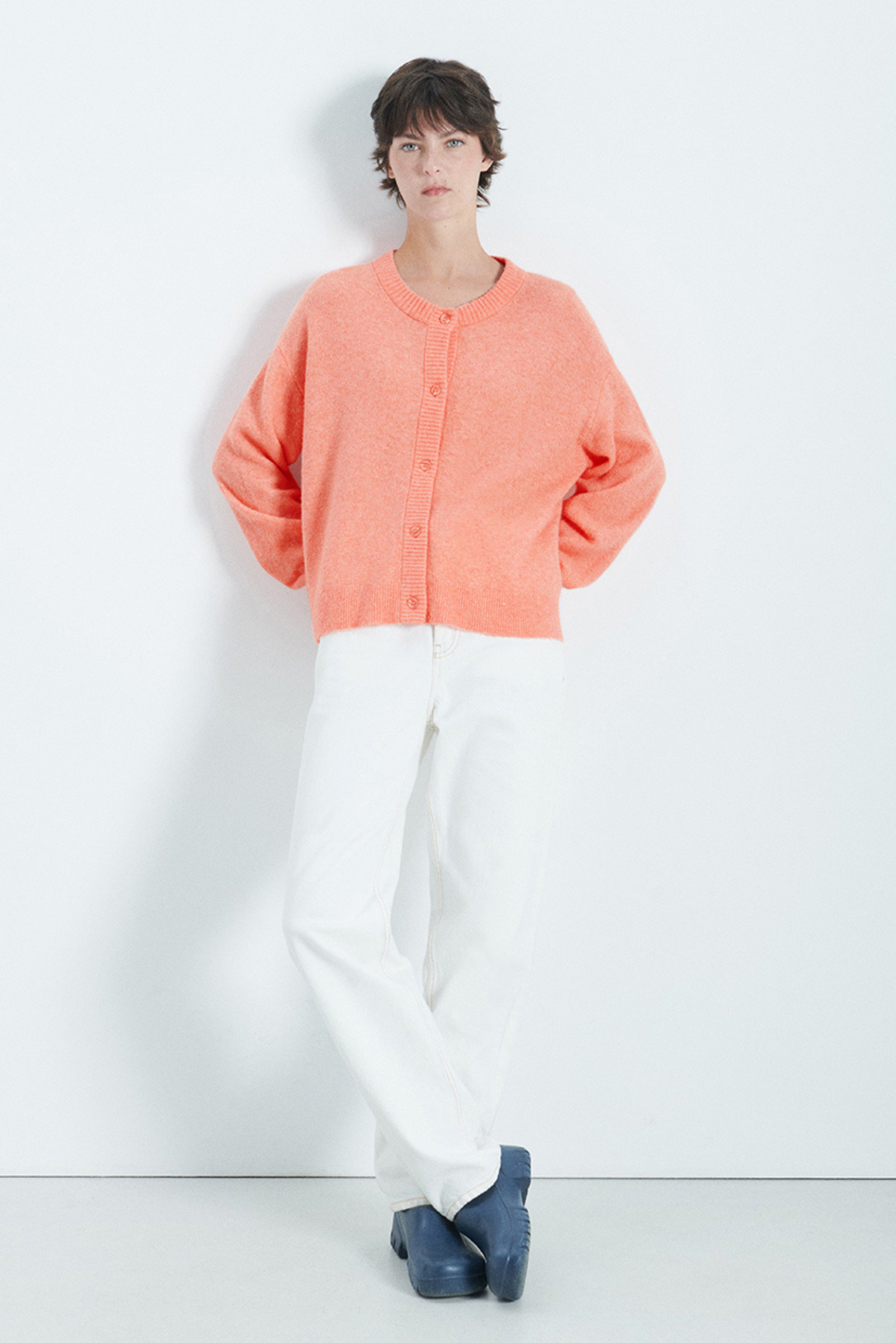 Damsville Cardigan - Guava