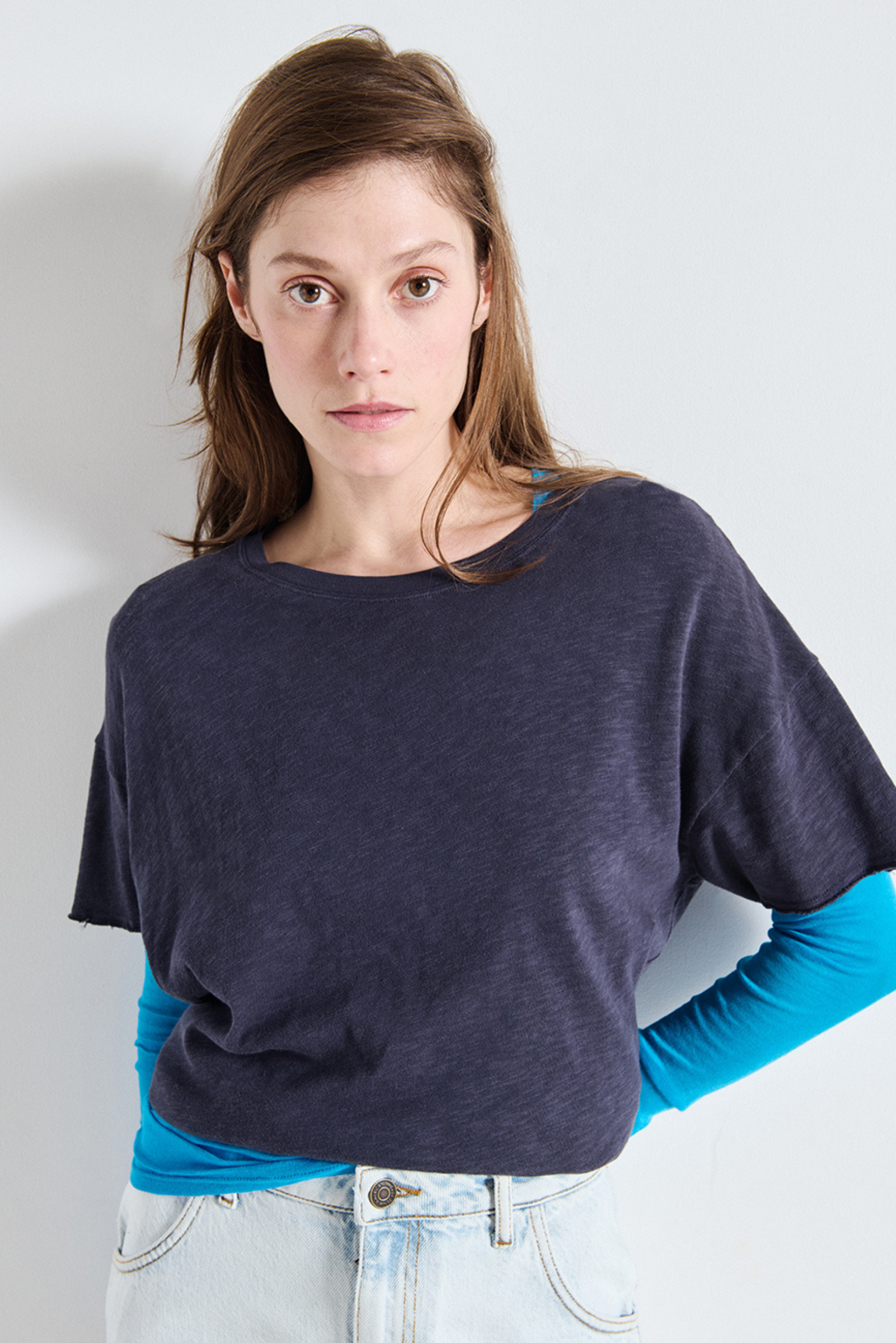 American Vintage Sonoma S/S Tee Navy Coko Store