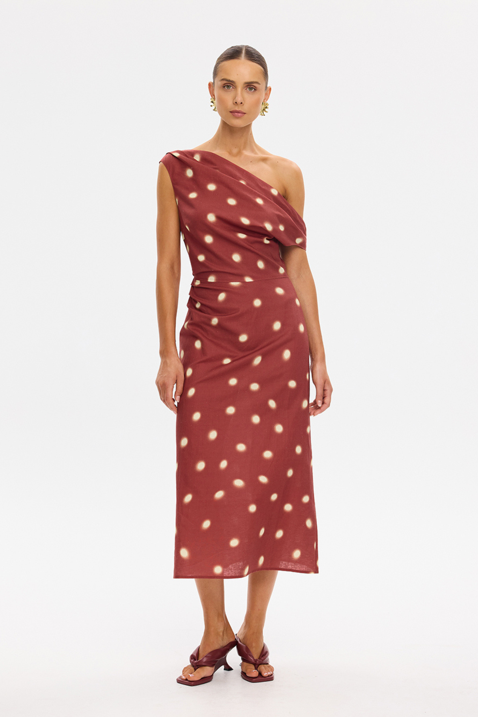 Saro Midi Dress - Brick