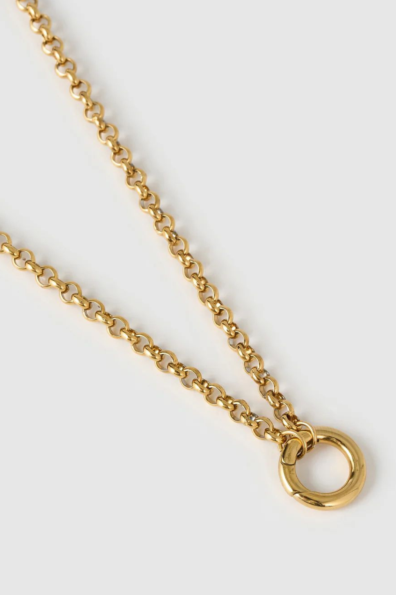 Circle Charm Necklace - Gold