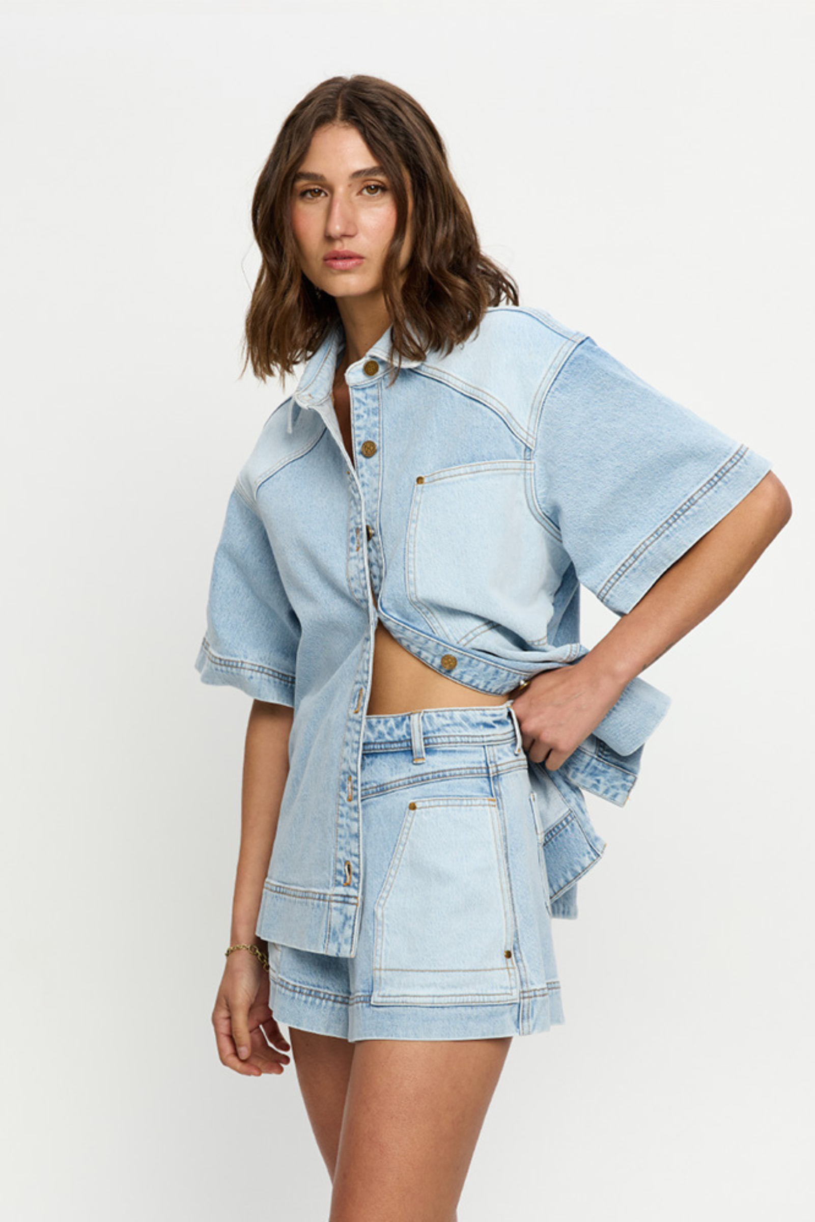 Florence Denim Shorts - Blue