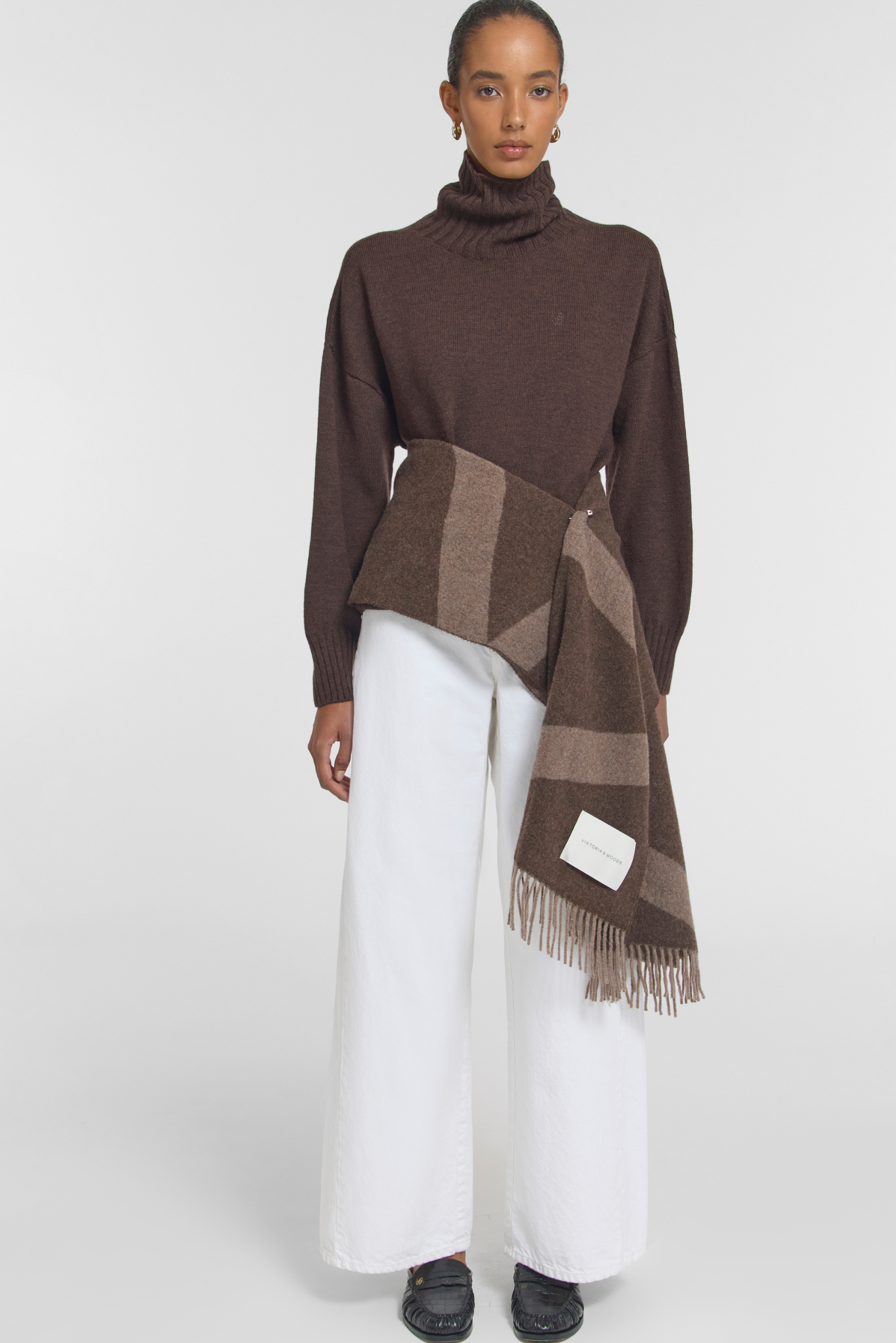 Snowdrift Scarf - Chocolate