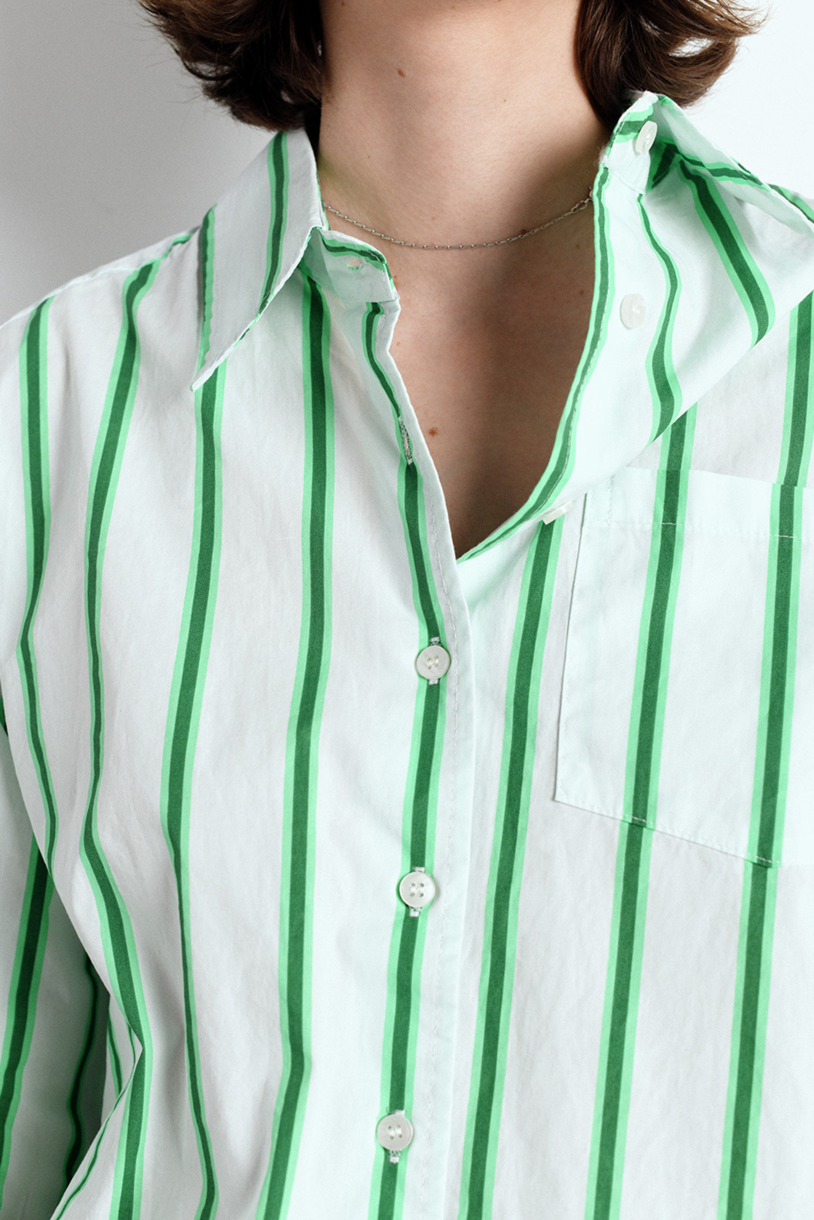 American Vintage Shirt - Neon Lagoon Stripes