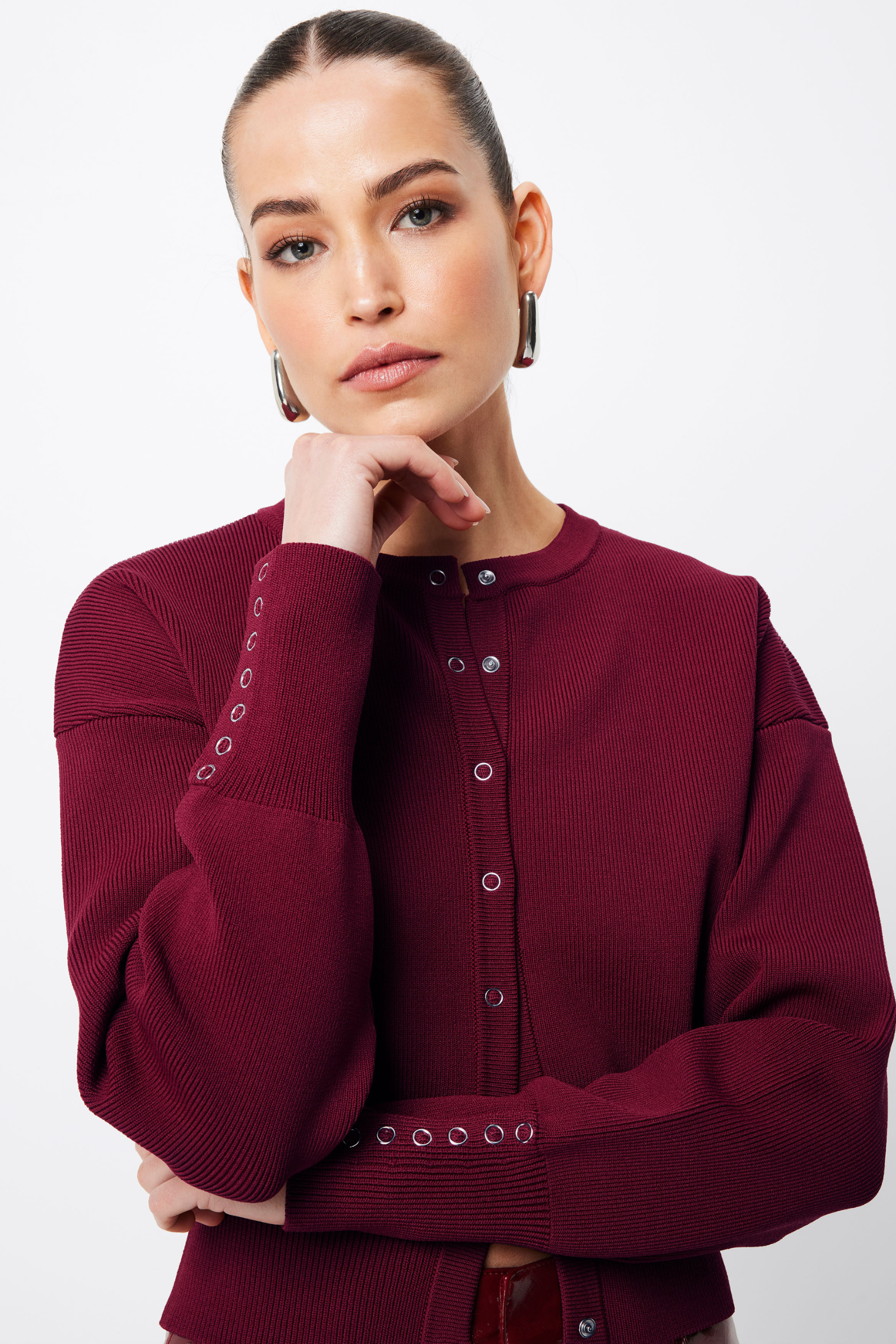 Manhattan Cardigan/Bomber - Crimson