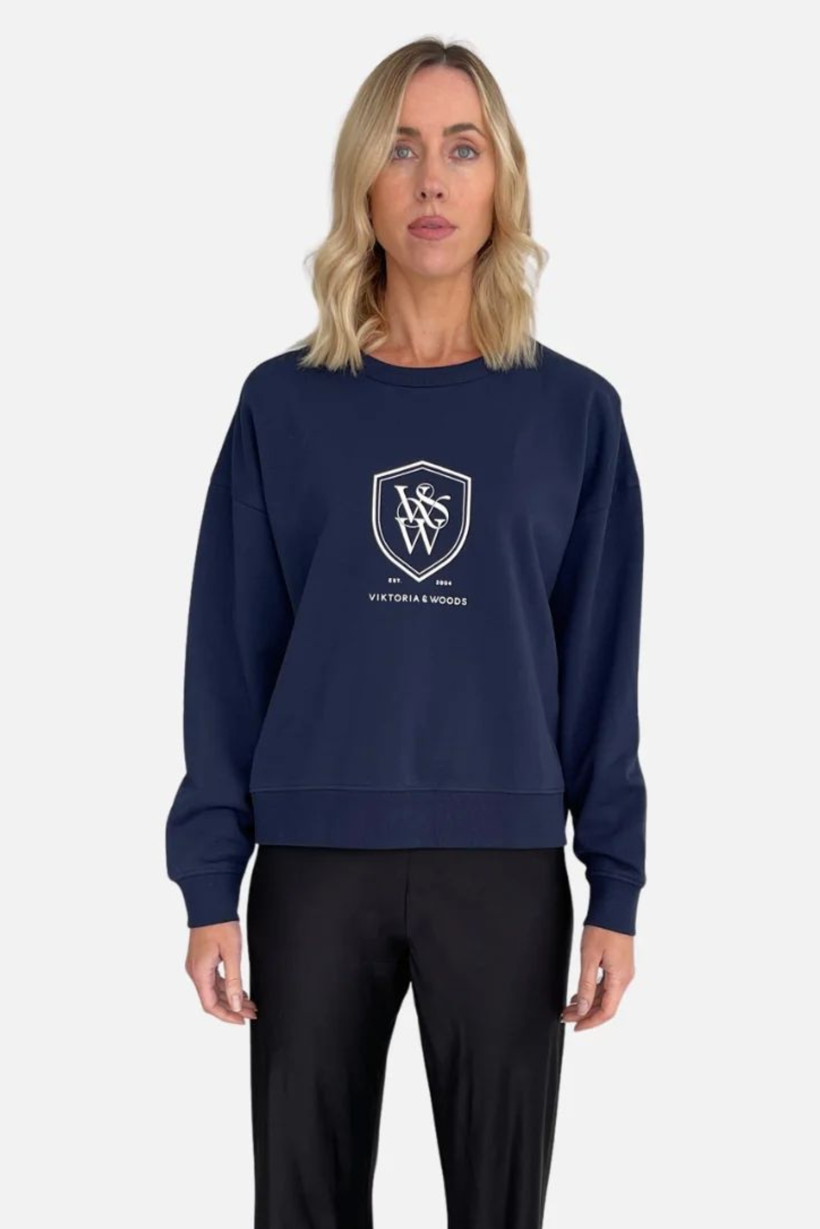 V&W Crest Sweatshirt - Navy