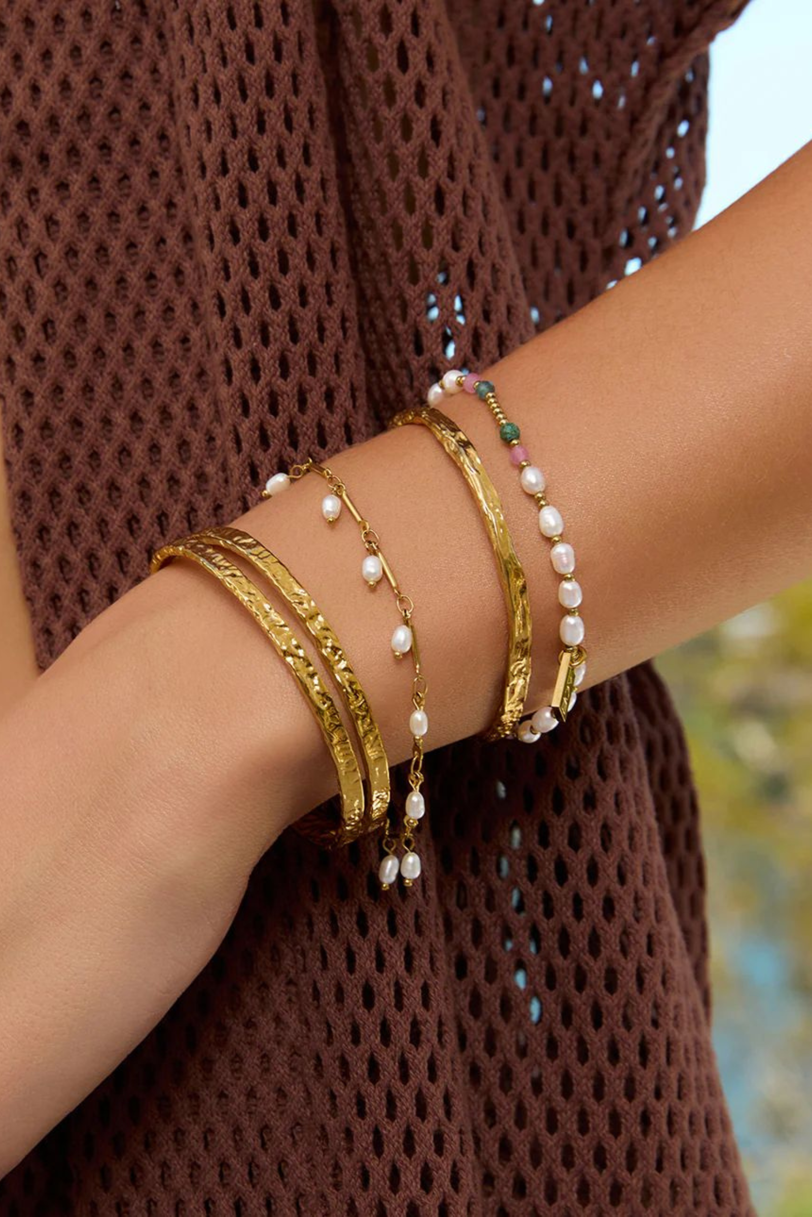 Heidi Pearl Bracelet - Gold