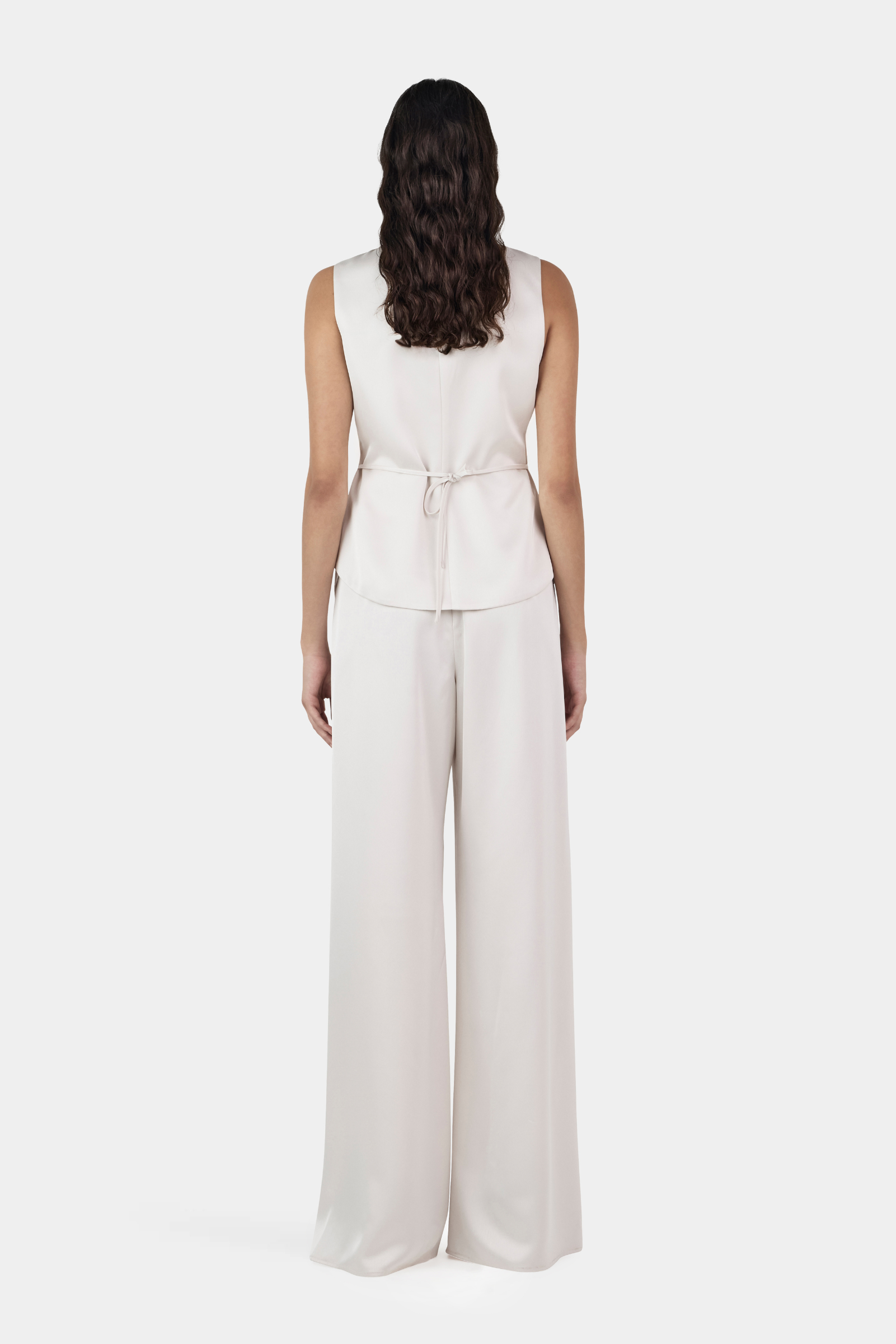 Rey Satin Vest - Ivory