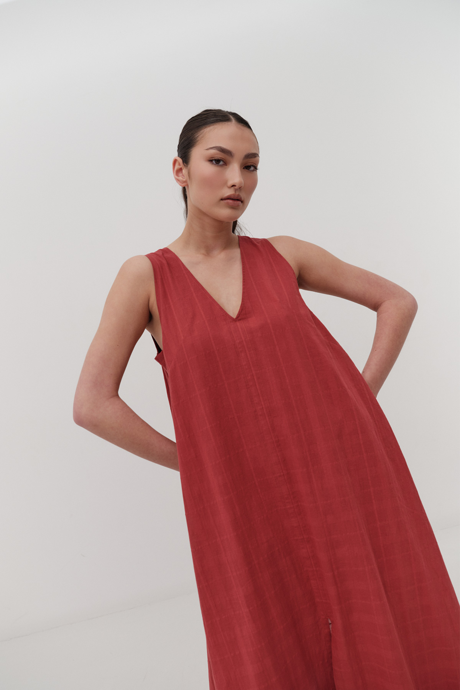 Finn Maxi Dress - Burnt Red