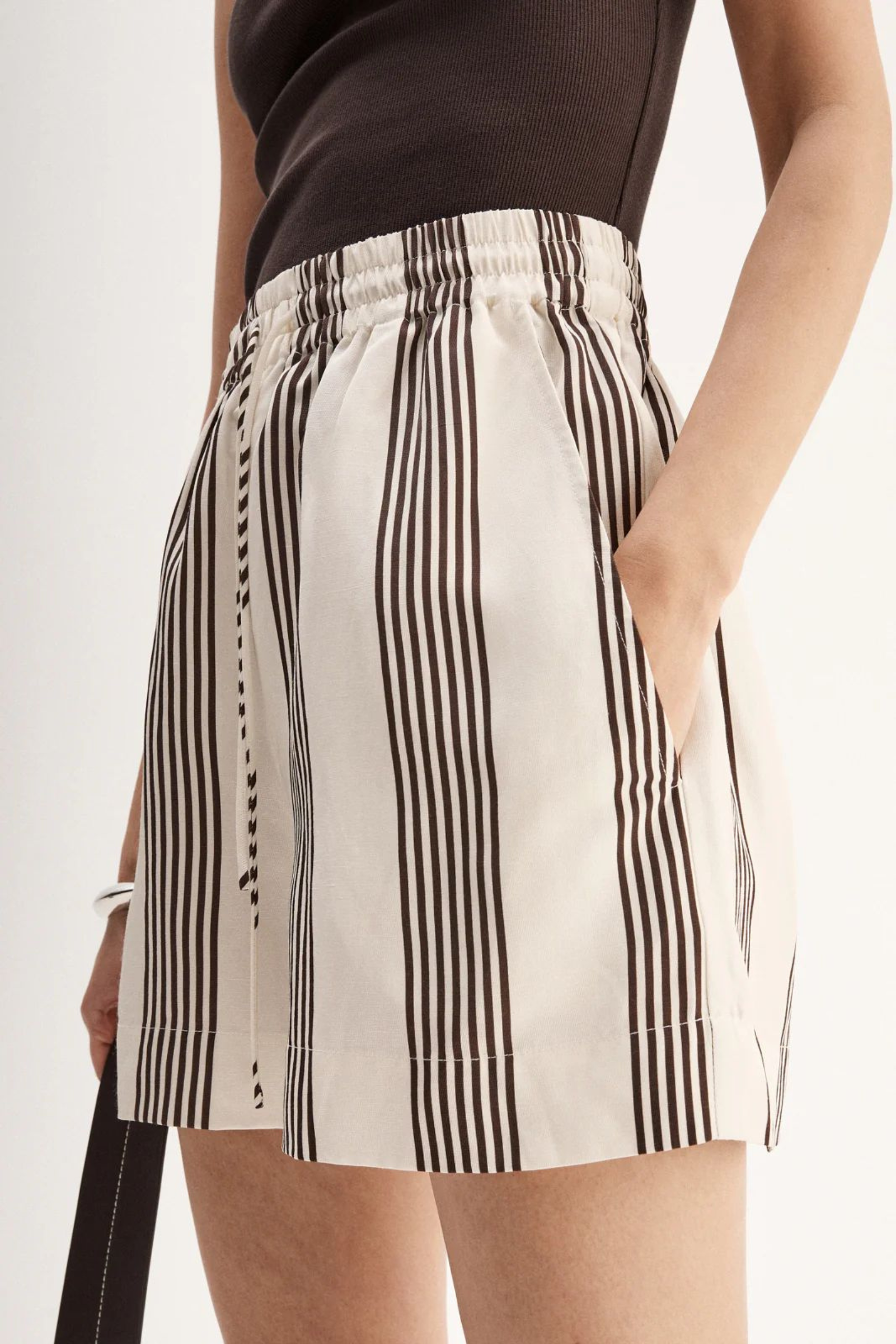 Milo Striped Shorts - Chocolate