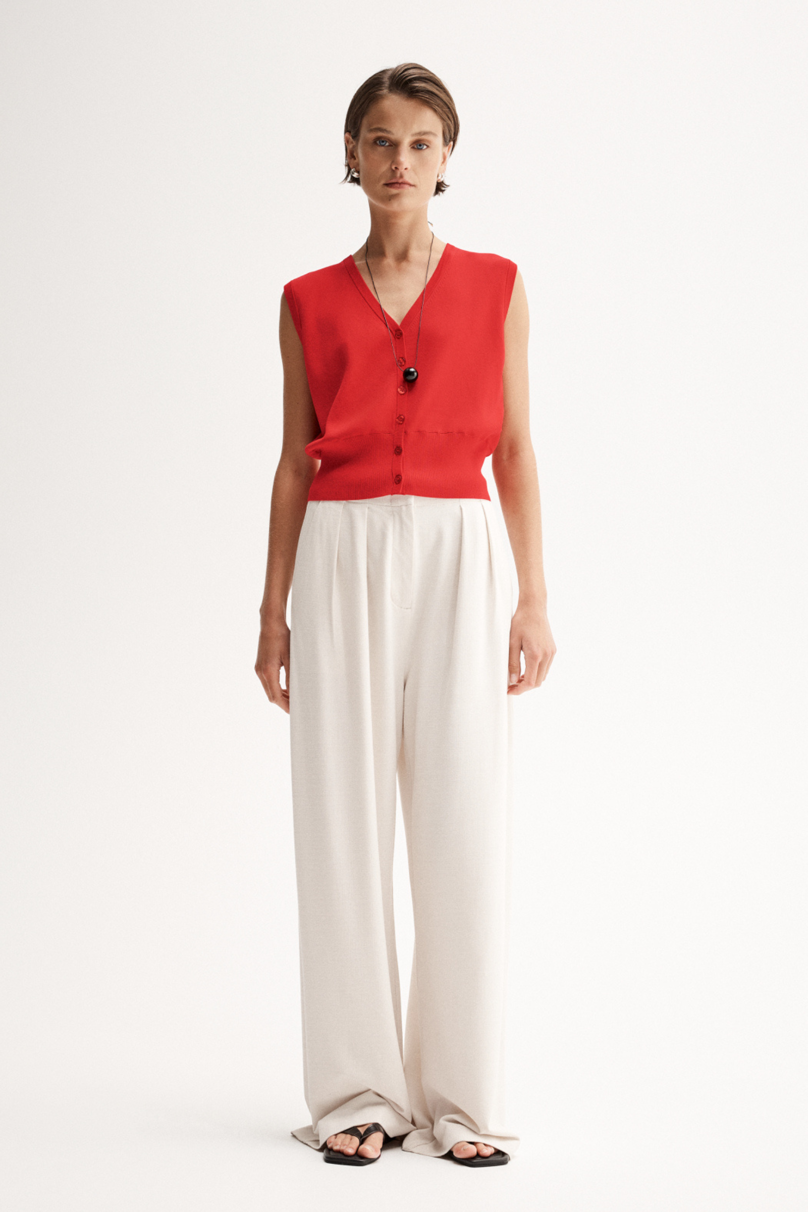 Halifax Knit Vest - Red