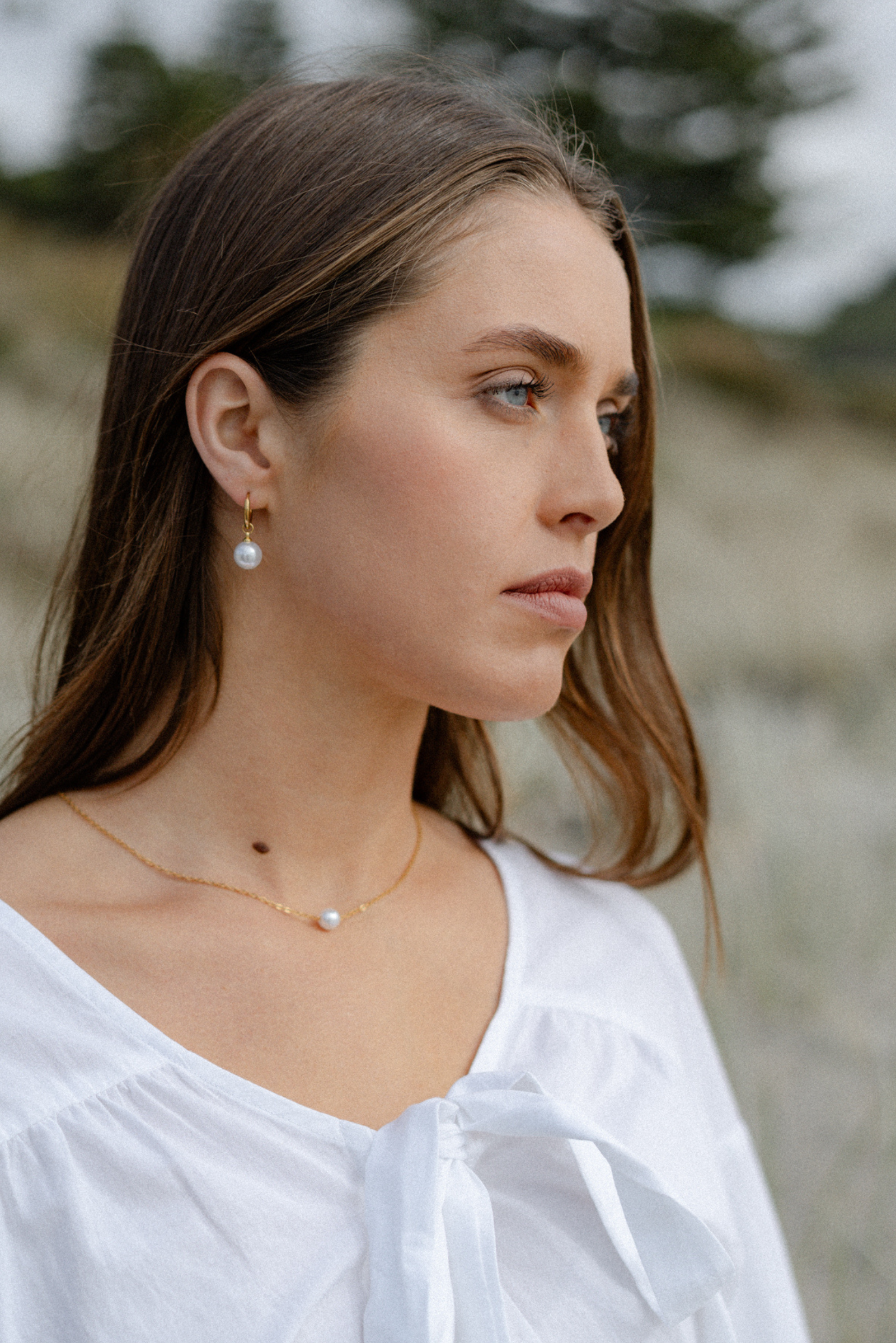 Orb Earrings - Pearl