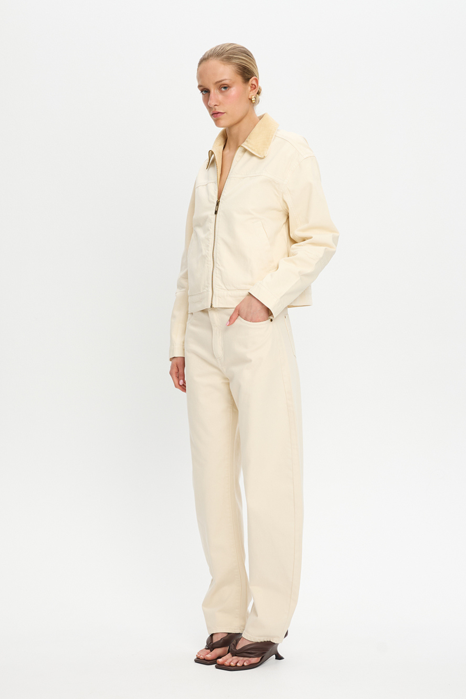 Parker Denim Jacket - Cream