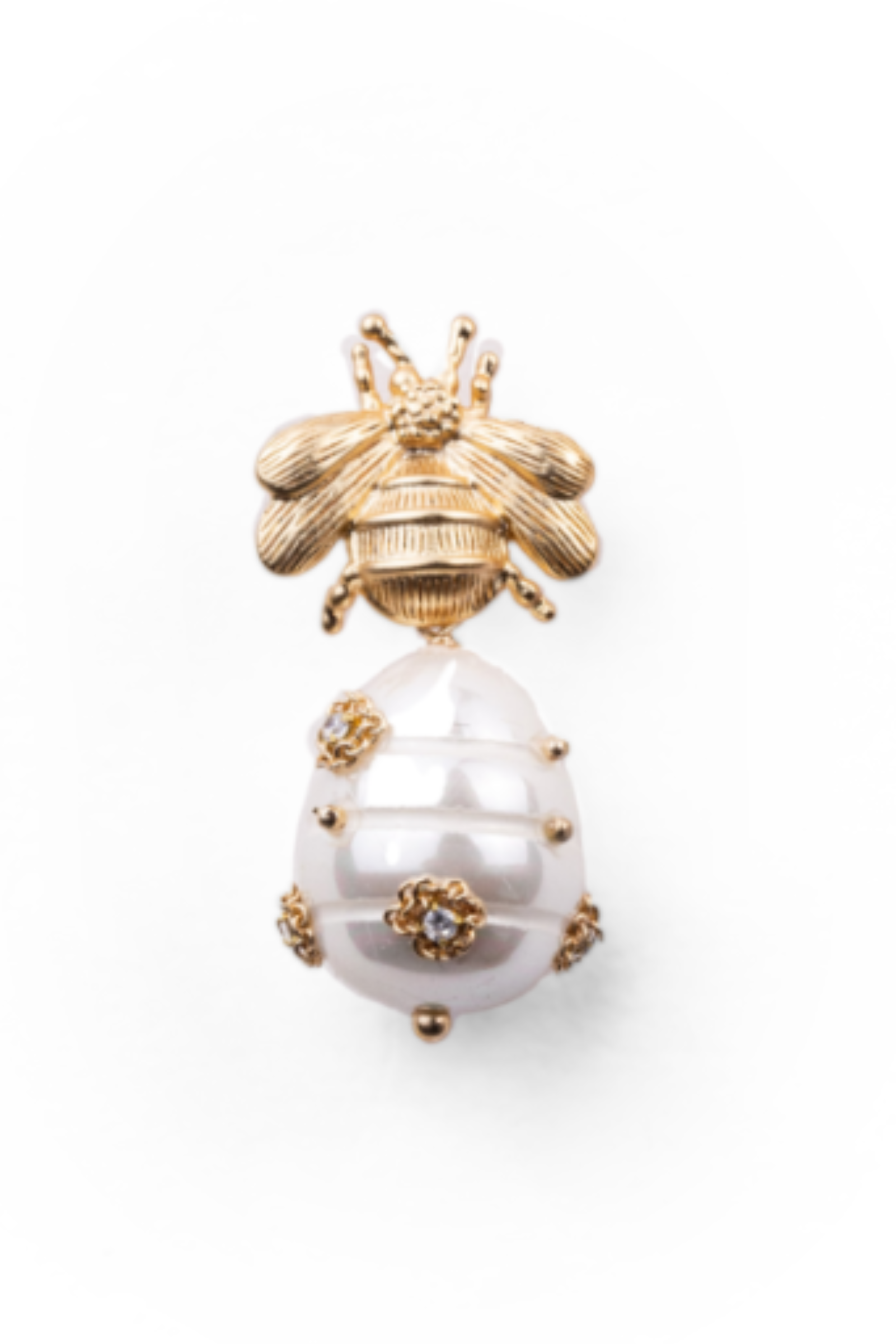 Pearl Bee Drop Earrings