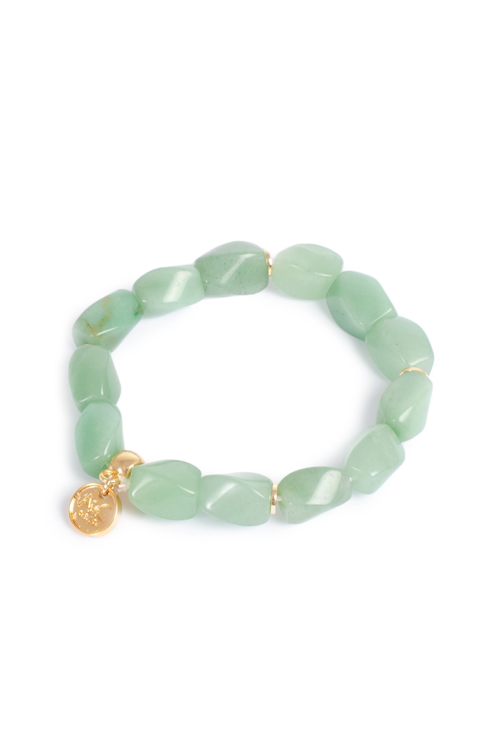 A&C Oslo Statement Braclet in Green Aventurine