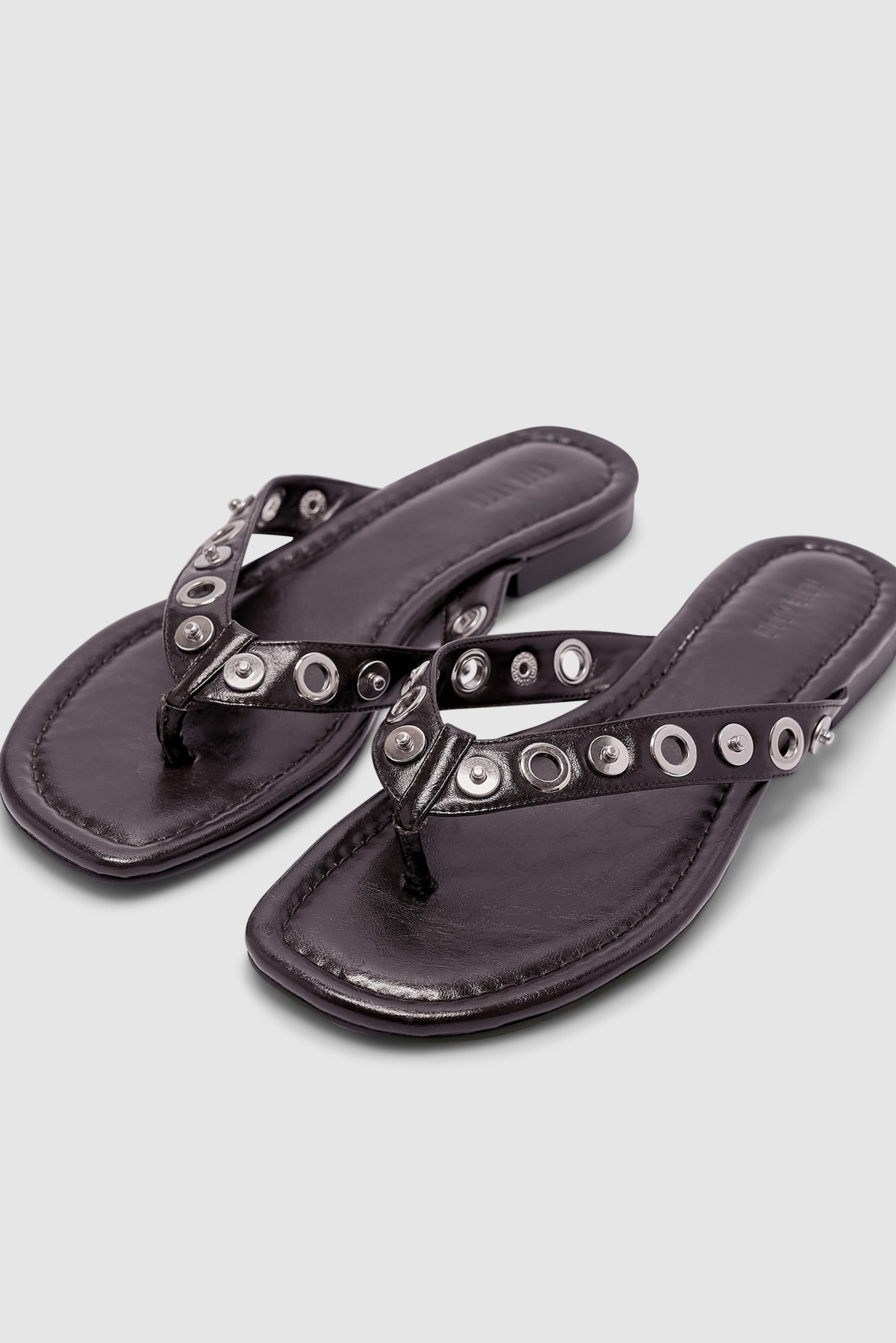 Eyelet Sandal - Burnt Coffee