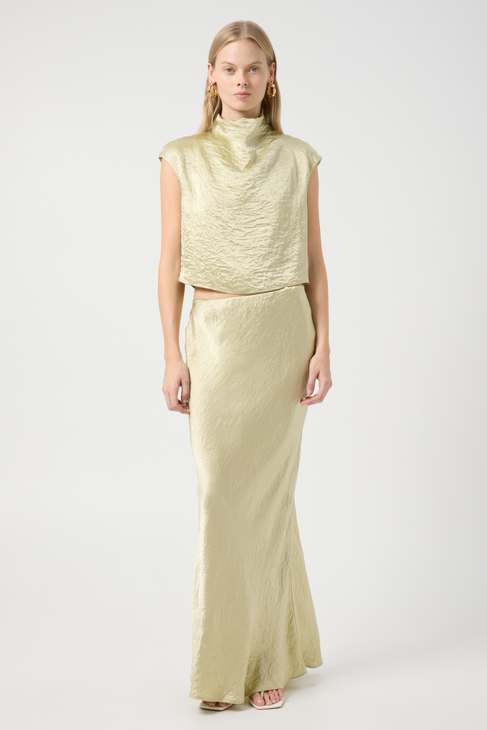 Crush Bias Maxi Skirt - Golden Apple