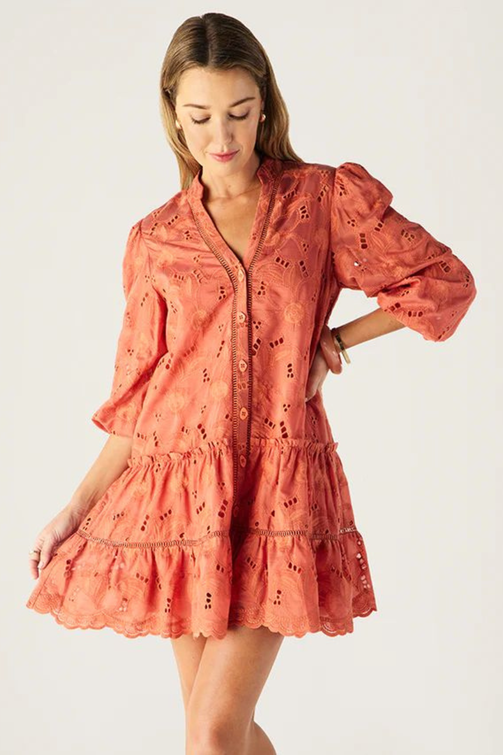 Loretta Mini Dress - Hibiscus