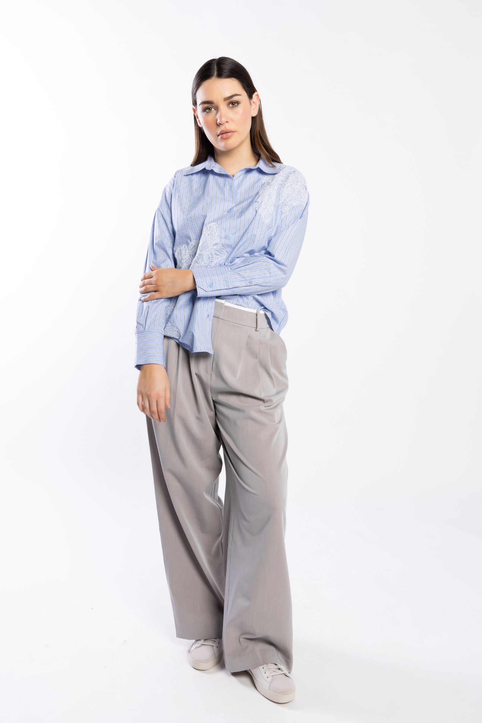 Marianne Shirt - Blue Stripe