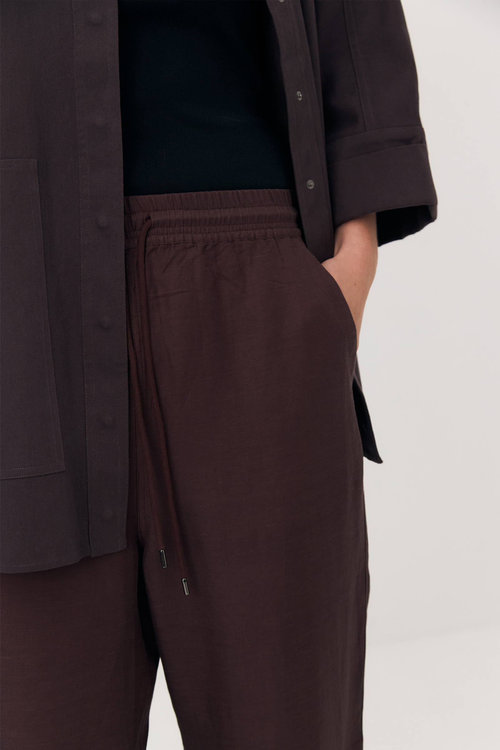Panelled Pants - Chocolate Plum