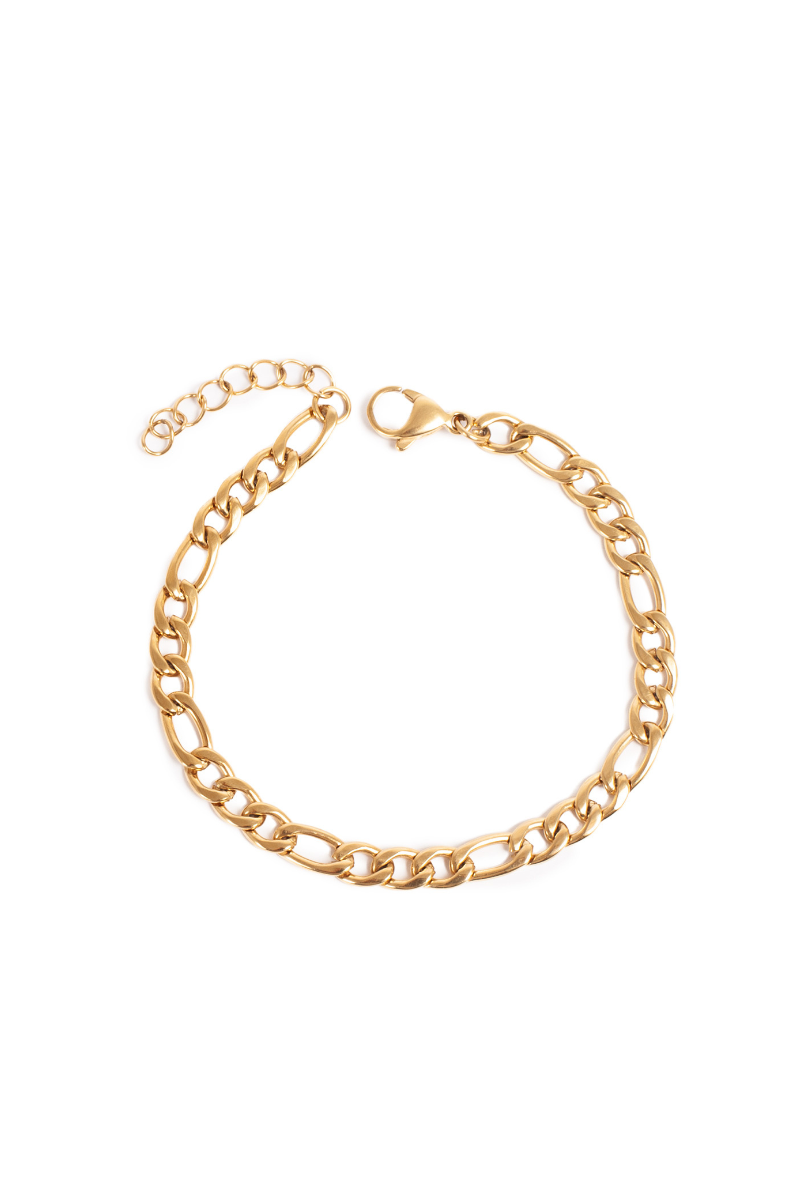 A&C Oslo Steel Figaro Bracelet in Gold