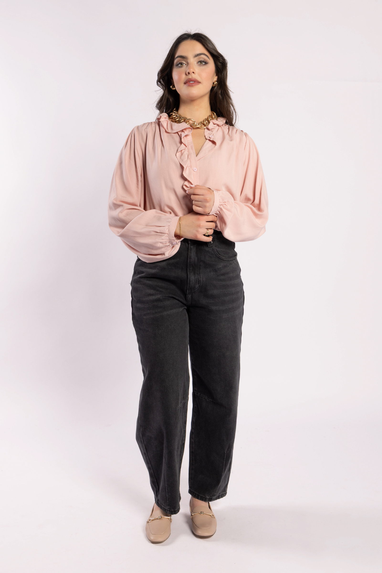C'est La Vive Blouse - Dusky Pink