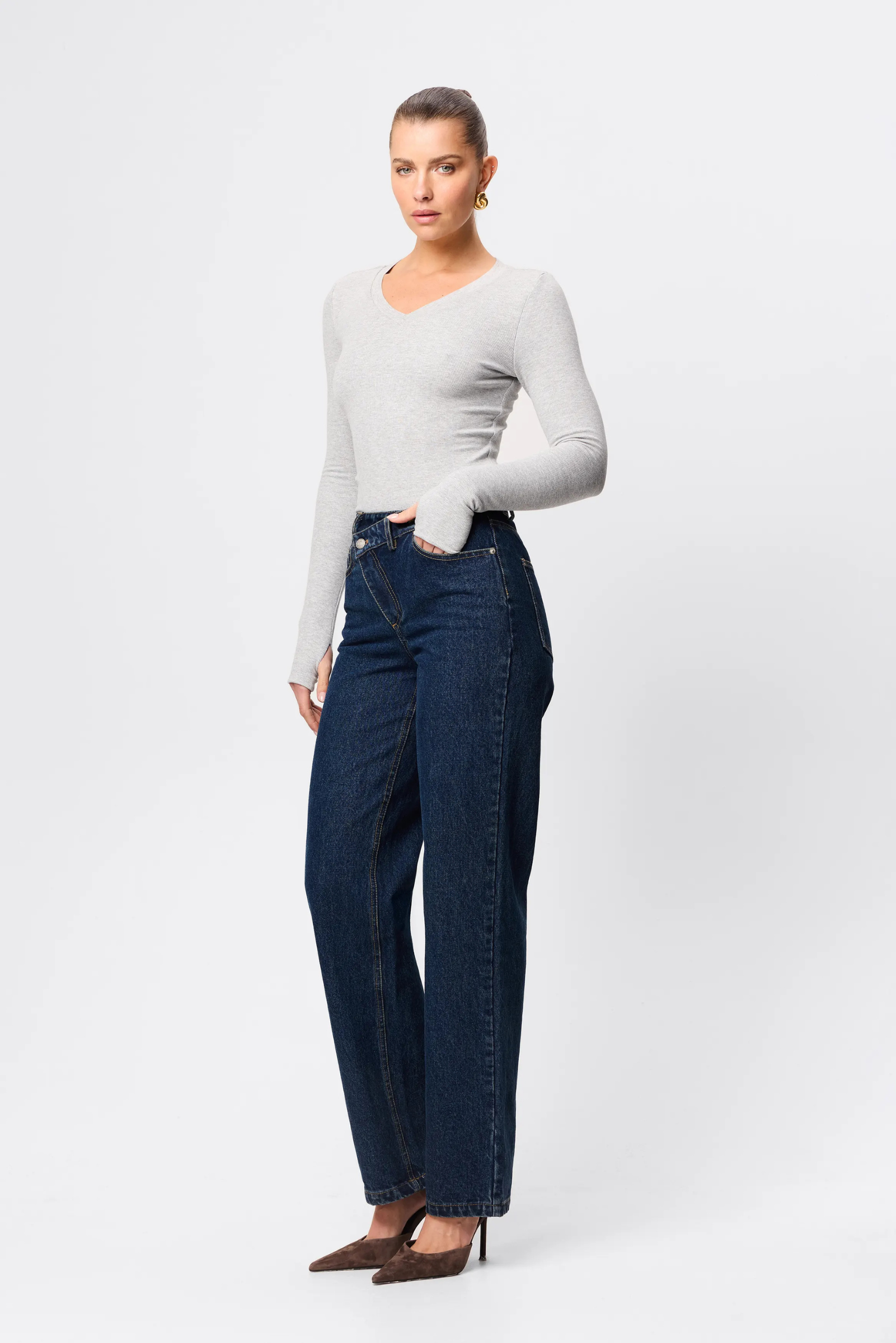 Sedona Top - Grey Marle