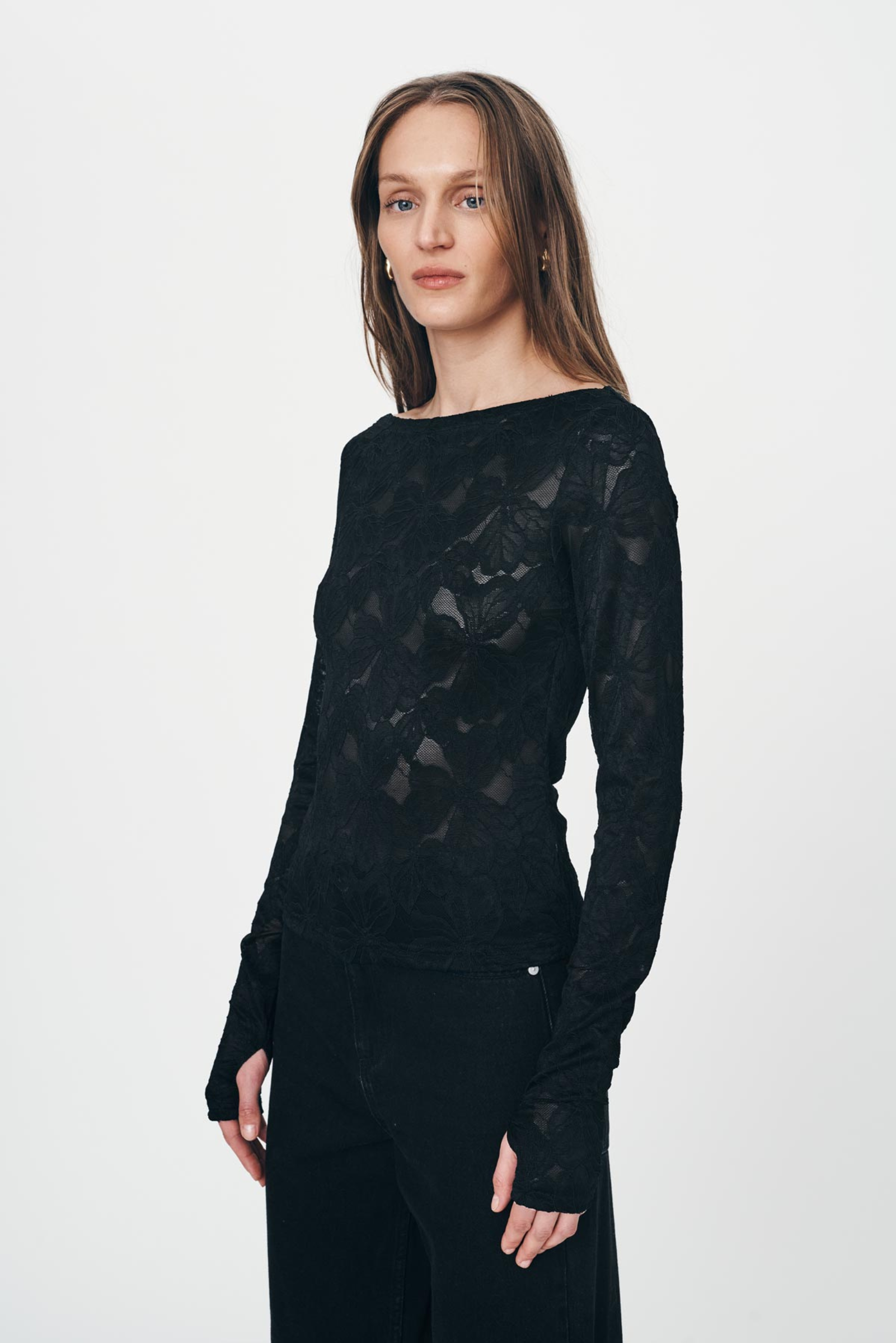 Samantha Lace Top - Black