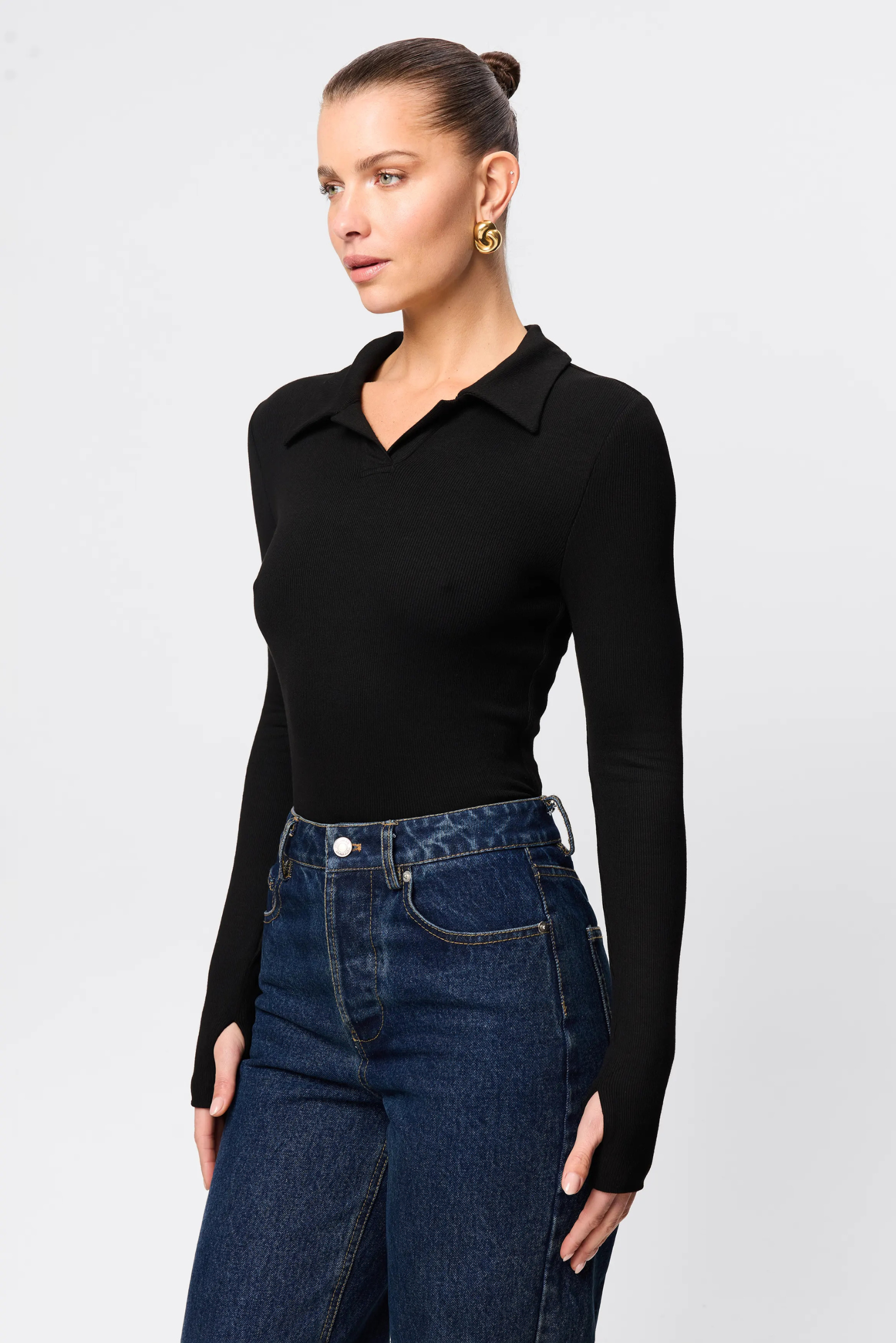 Florence Polo Top - Black