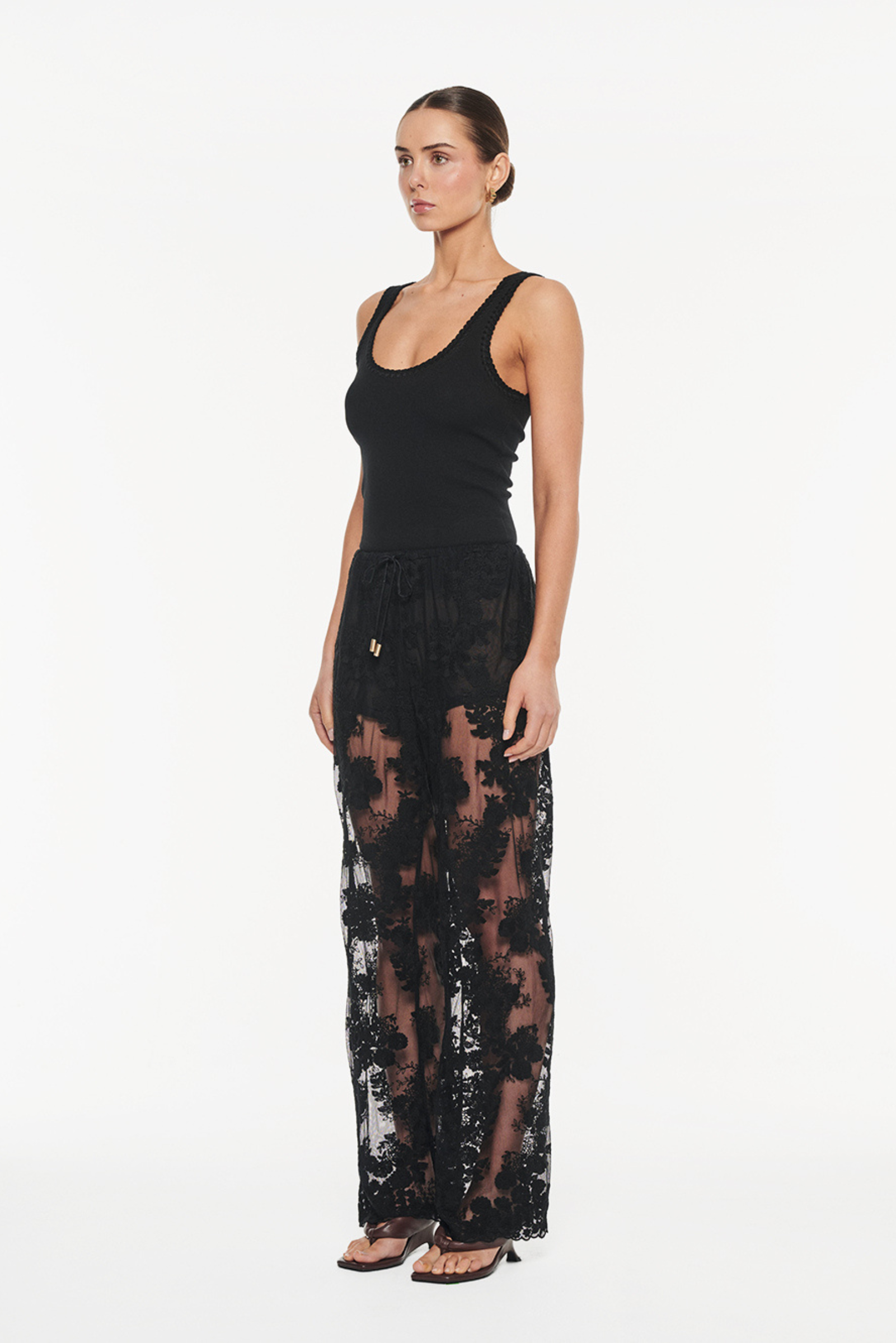 Jaxon Lace Pants - Black