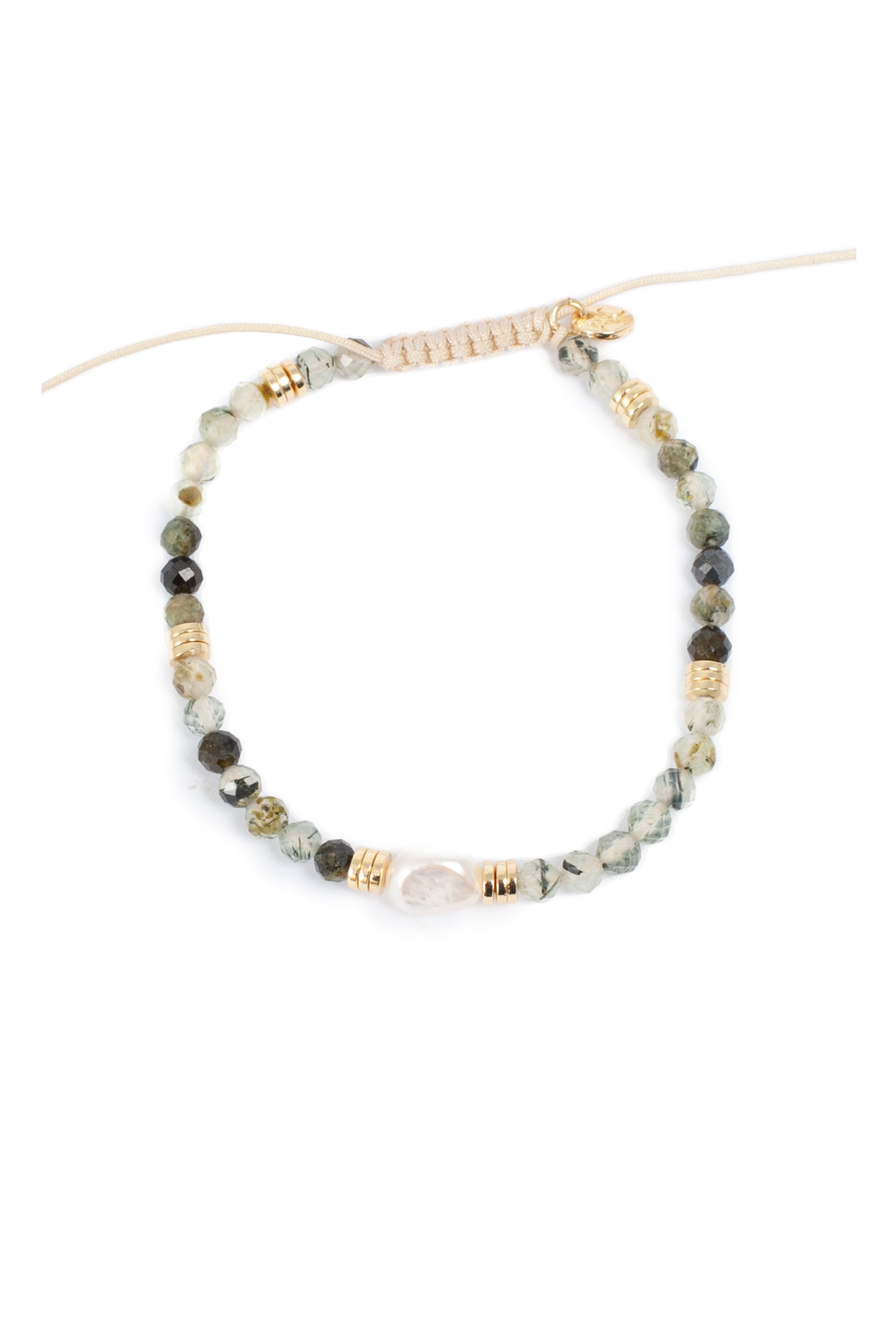 A&C Oslo Wild Nature Bracelet - Green Jade & Freshwater Pearls