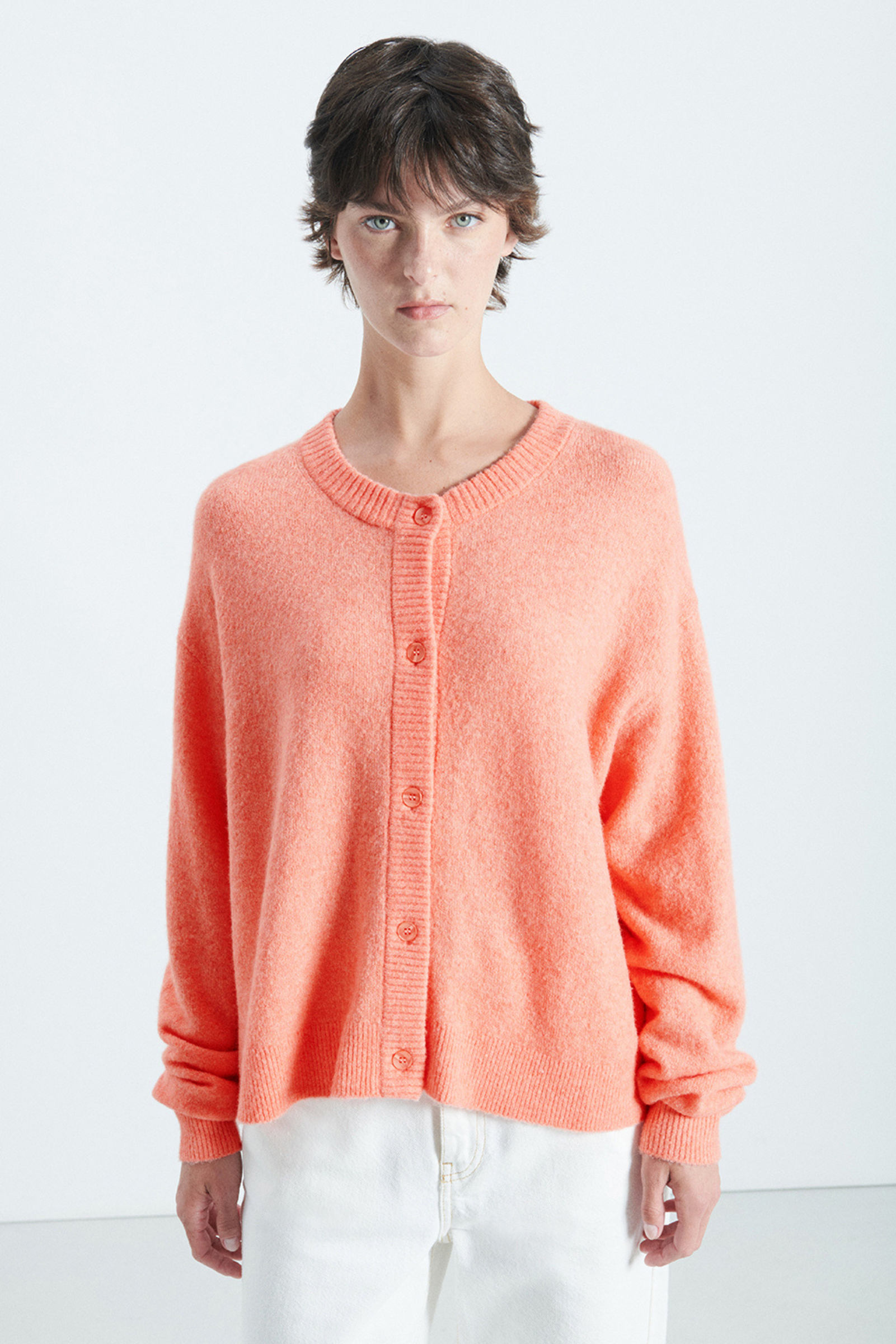 Damsville Cardigan - Guava