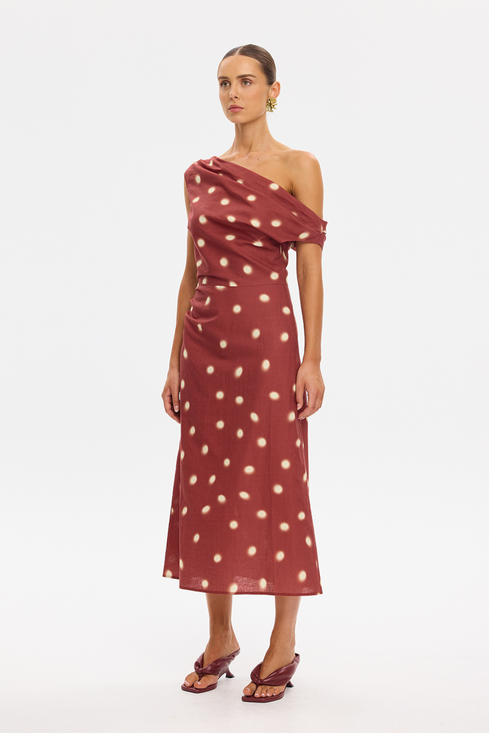 Saro Midi Dress - Brick
