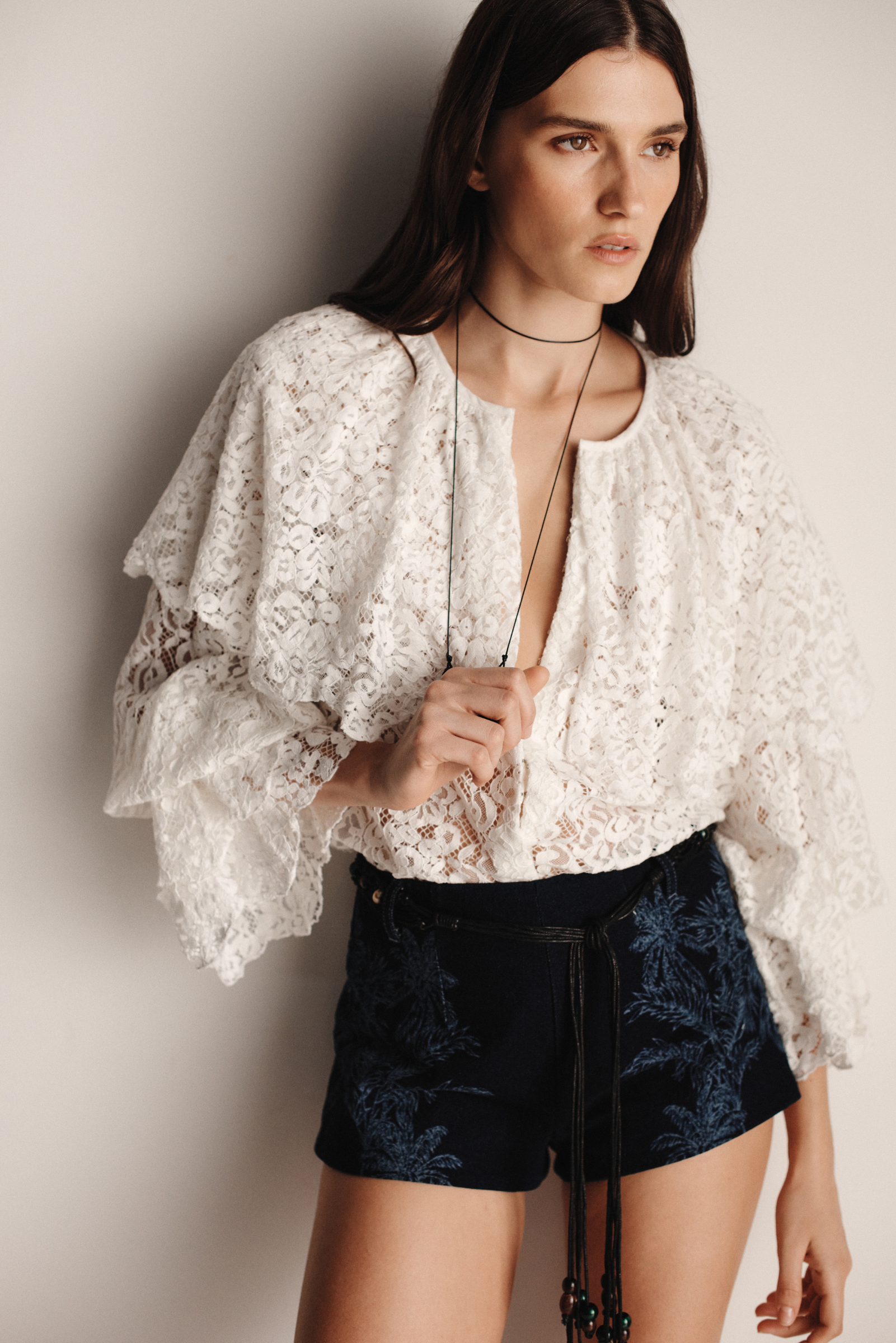 Aria Lace Blouse - Ivory