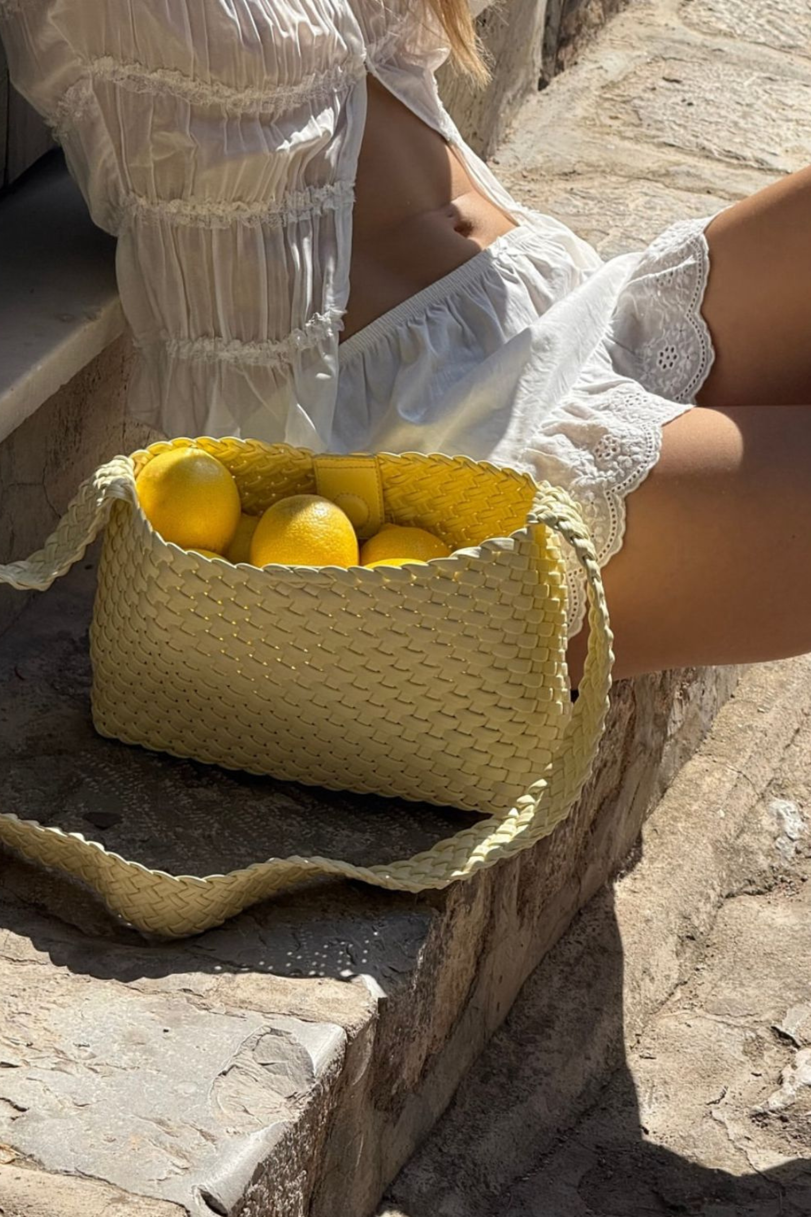 Luca Woven Crossbody - Butter