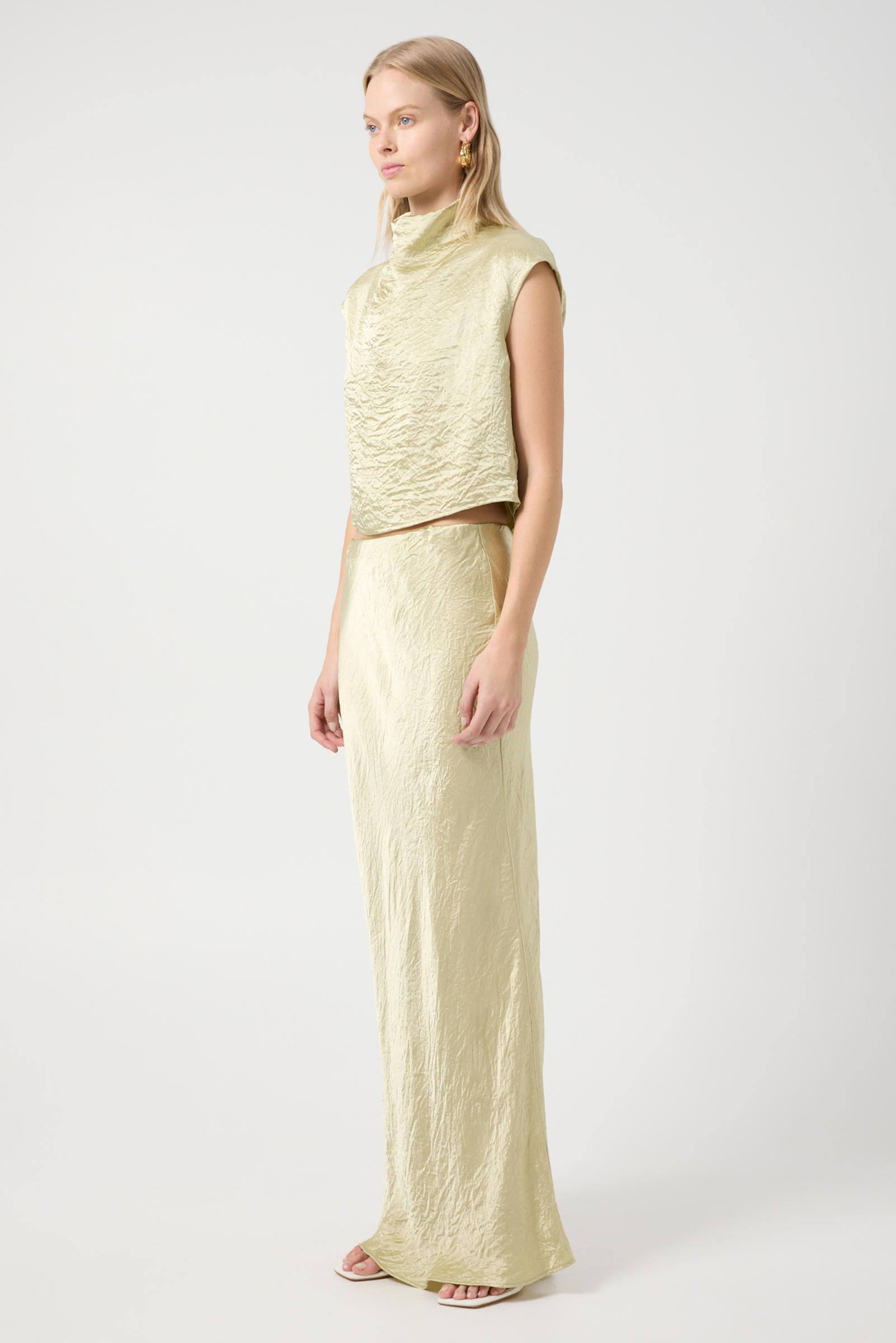 Crush Bias Maxi Skirt - Golden Apple