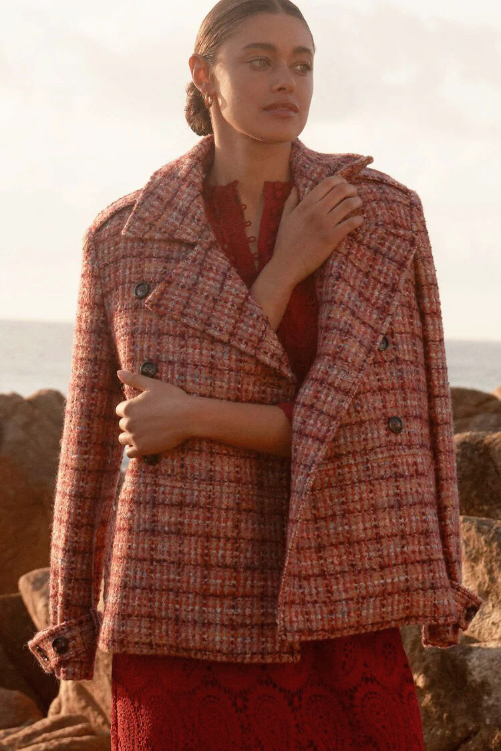 Revel Jacket - Berry Check