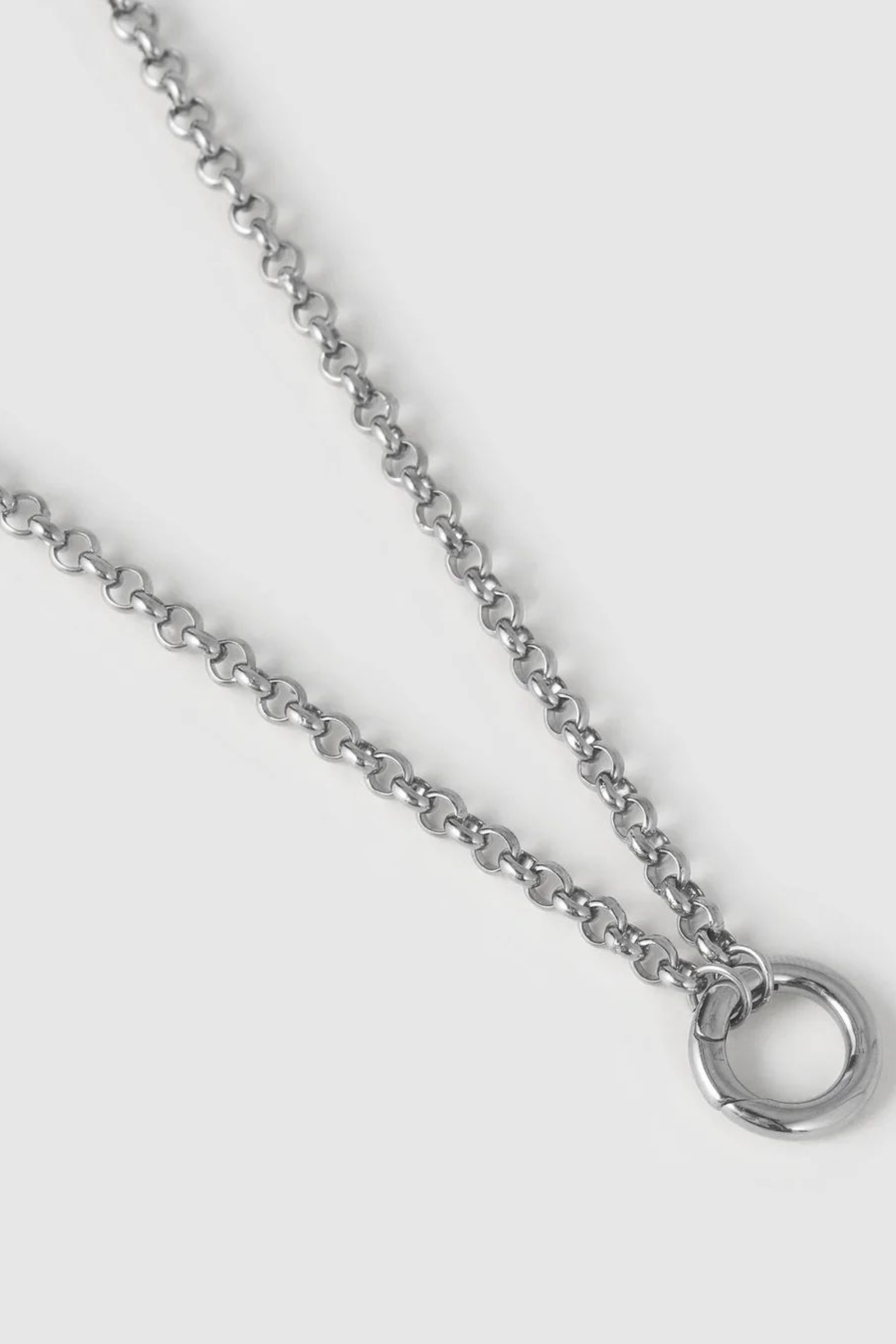 Circle Charm Necklace - Silver