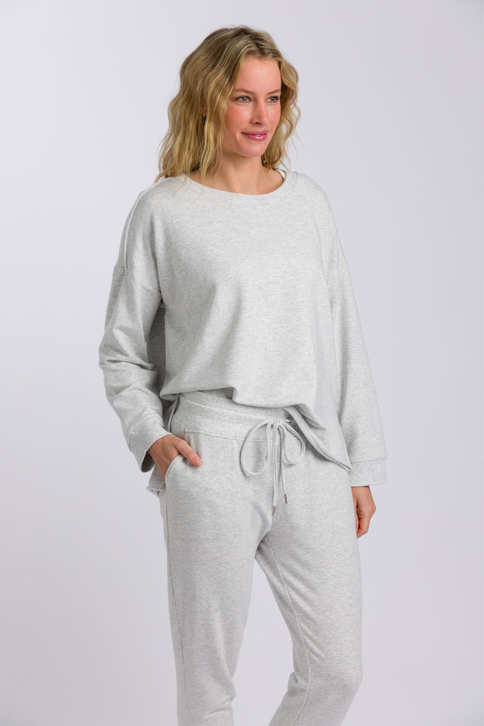 Heavenly Fleece Jogger - Silver Marle