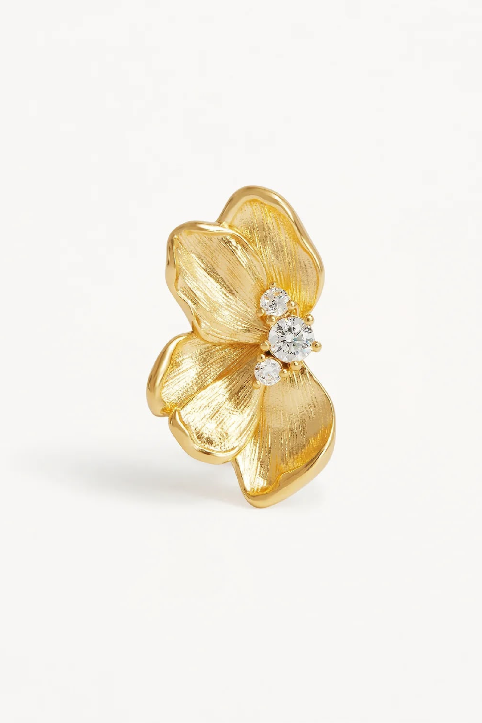 Serene Lotus Statement Earrings - Gold